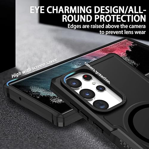 Miniatura 5 de Funda magnética para Galaxy Note 20 Ultra compatible con Magsafe Funda híbrida resistente resistente de alto impacto a prueba de golpes, funda