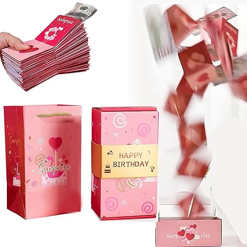 Caja de regalo sorpresa con explosión de dinero, caja de regalo de sobre plegable que rebota, cajas de regalo para cumpleaños, Halloween, Navidad,