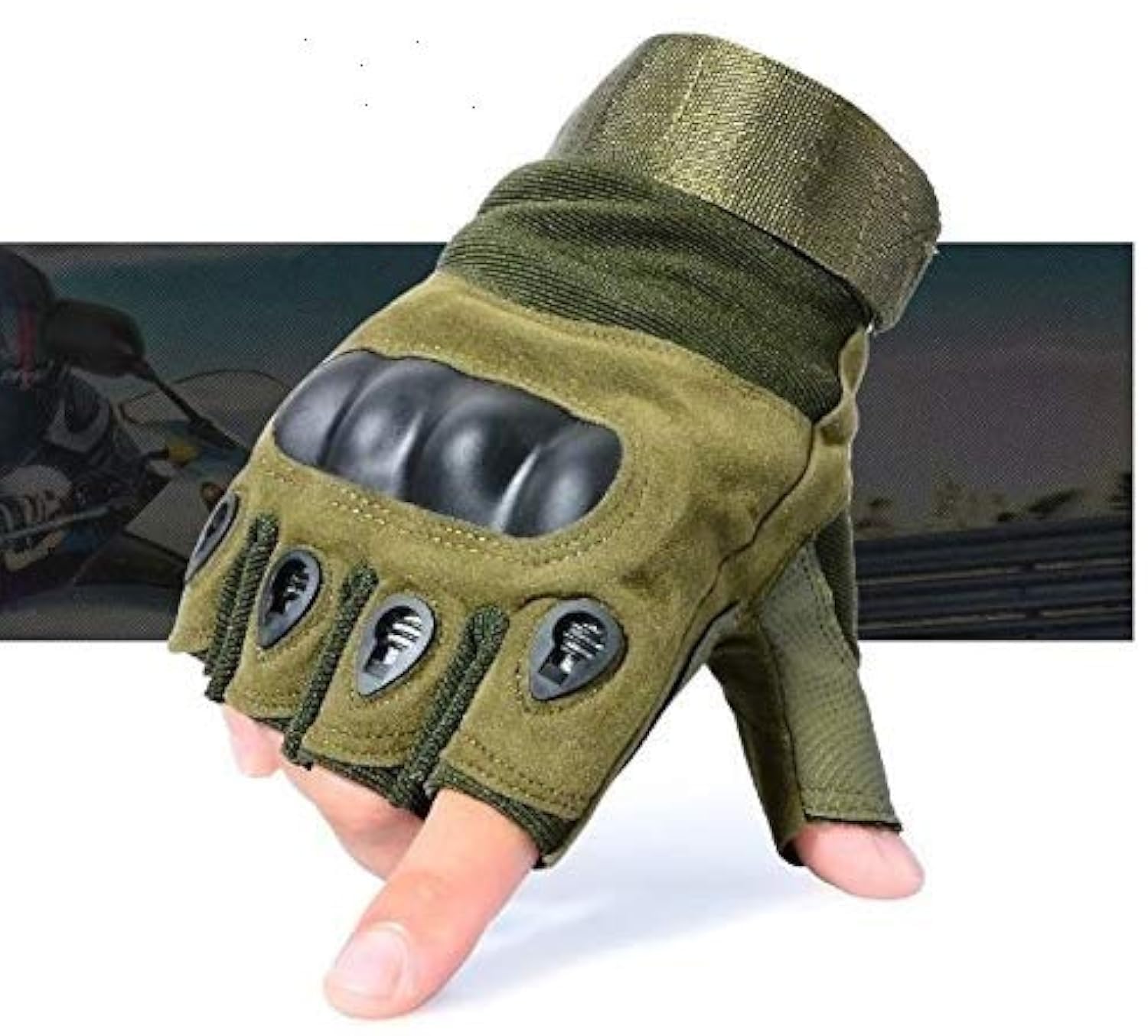 TENDSY Gym Gloves for Men & Women | Workout Gloves with Wrist Support & Rubber Padded Palm | Weight Lifting Gloves with Straps for Heavy Lifting & Deadlifts - Free Size (Green)-image-33
