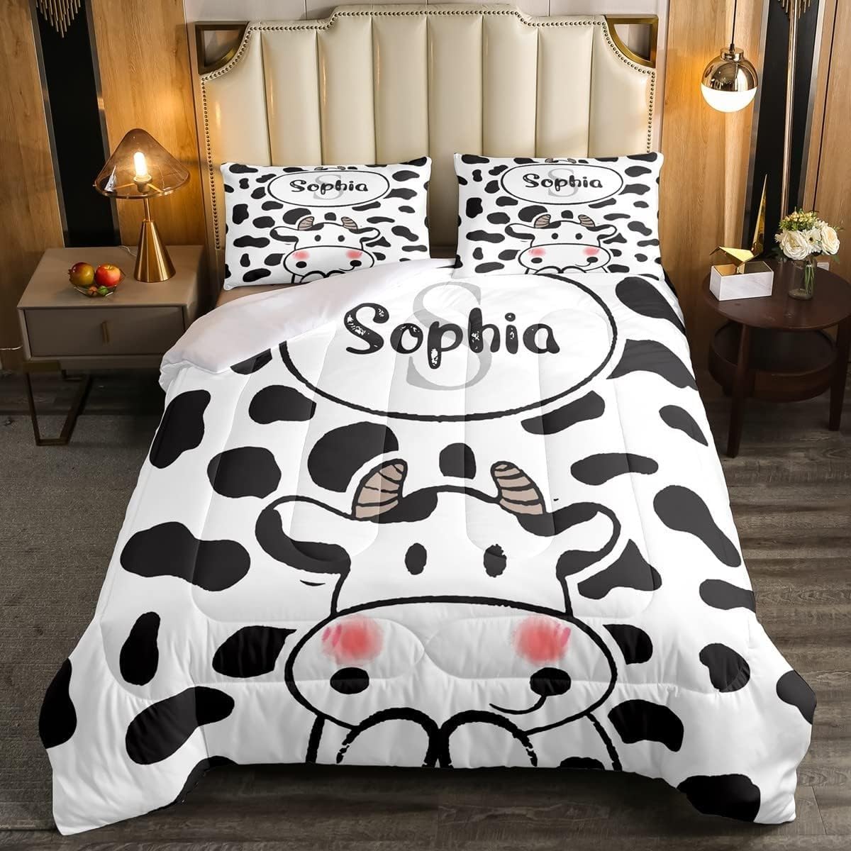 Couette chaude 240x260 imprimé vache pour des nuits d'hiver cosy à deux