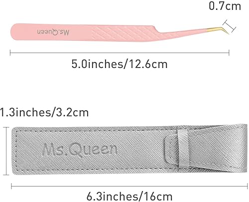 Miniatura 4 de Pinzas para extensiones de pestañas, pinzas de pestañas de precisión de 45 grados para volumen de pestañas clásicas prefabricadas