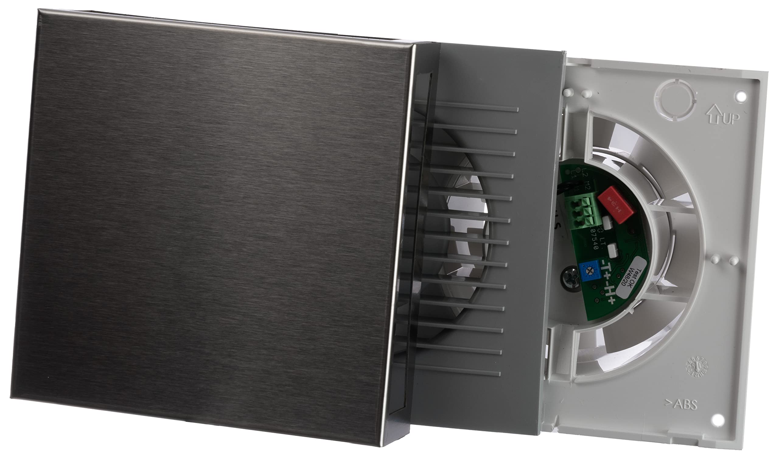Ventilatore da bagno in acciaio inox Ø 100 mm con timer e sensore di umidità – Ventilatore/ventilatore per una ventilazione efficiente in bagno cucina WC
