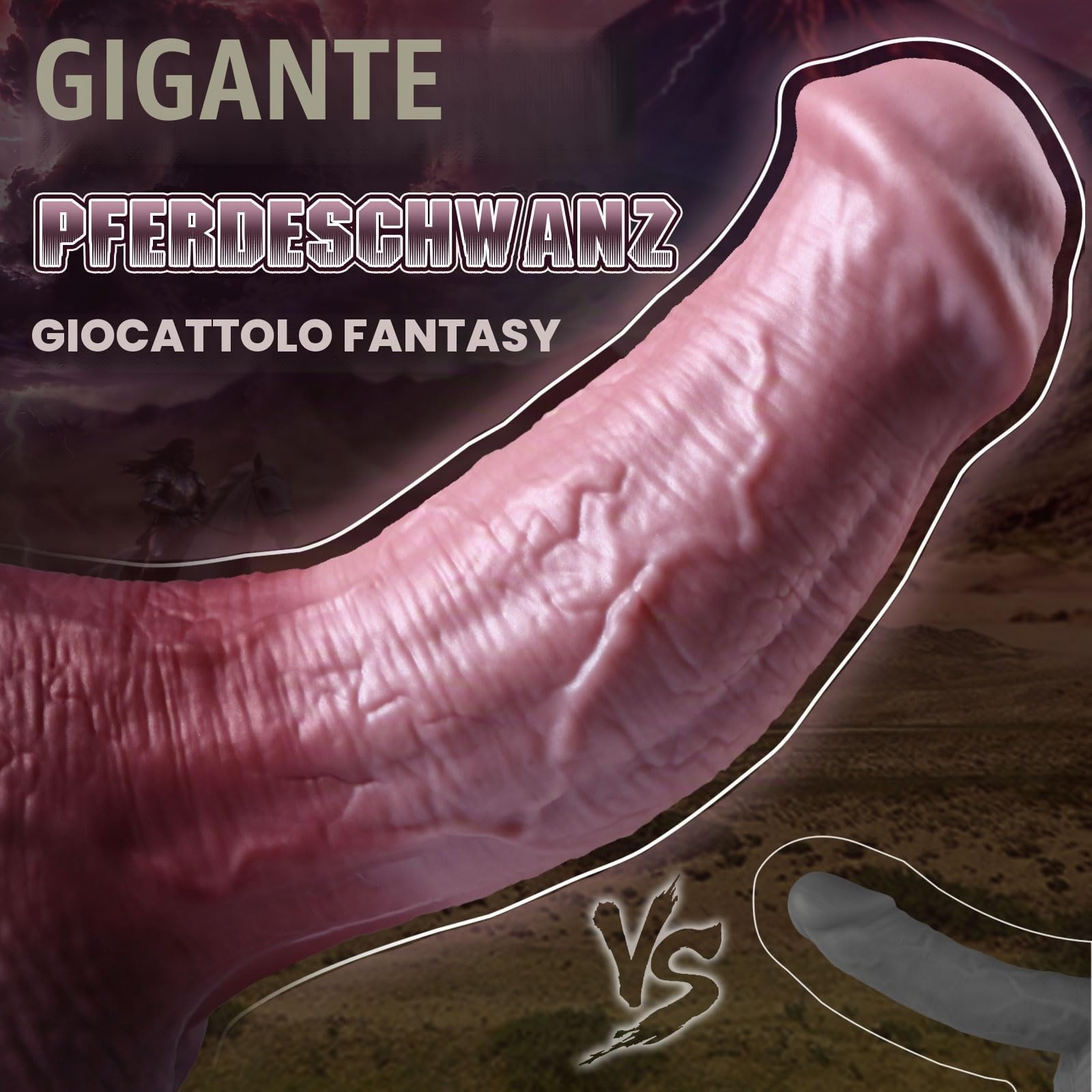 35*9,5cm Dildo XXL di Pene Cavallo Mostruoso,Dildo in Silicone con Ventosa | Spesso e Realistico , Giocattolo Sessuale Anale Extra Large e Morbido per Uomini Donne Esperti