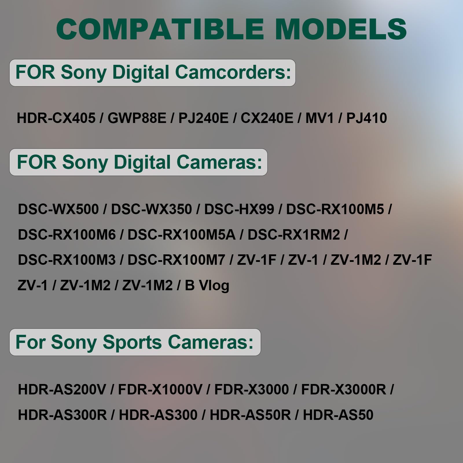 NP-BX1 Battery for Sony High-Capacity 1240mAh Replacement - Compatible with RX100 III/IV/V, ZV-1/ZV-1F, HX400 & AS100V Cameras. That Deliver Optimal Performance;