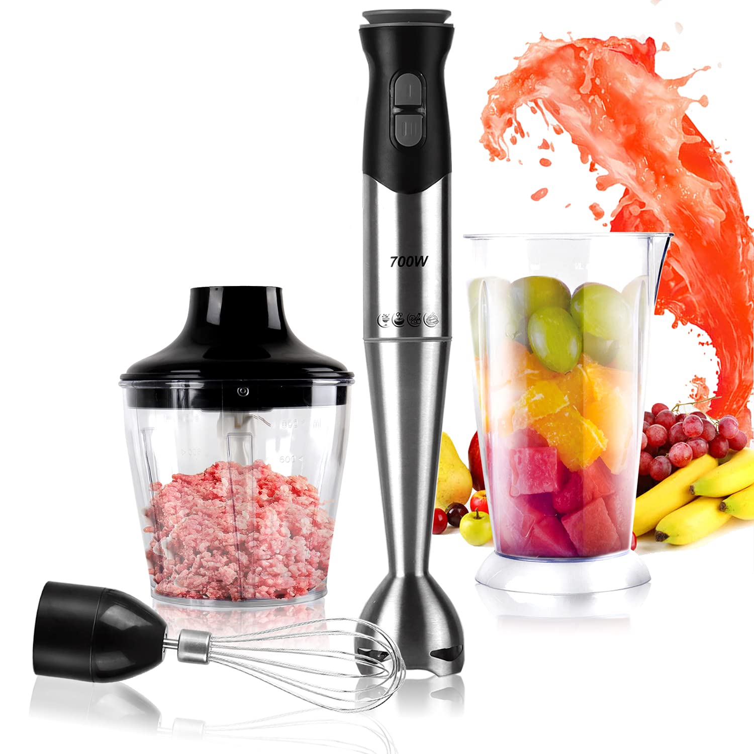 Buy Stick Blender 4 in 1/ 700W Hand Blenders Electric, Food Sauce Soup