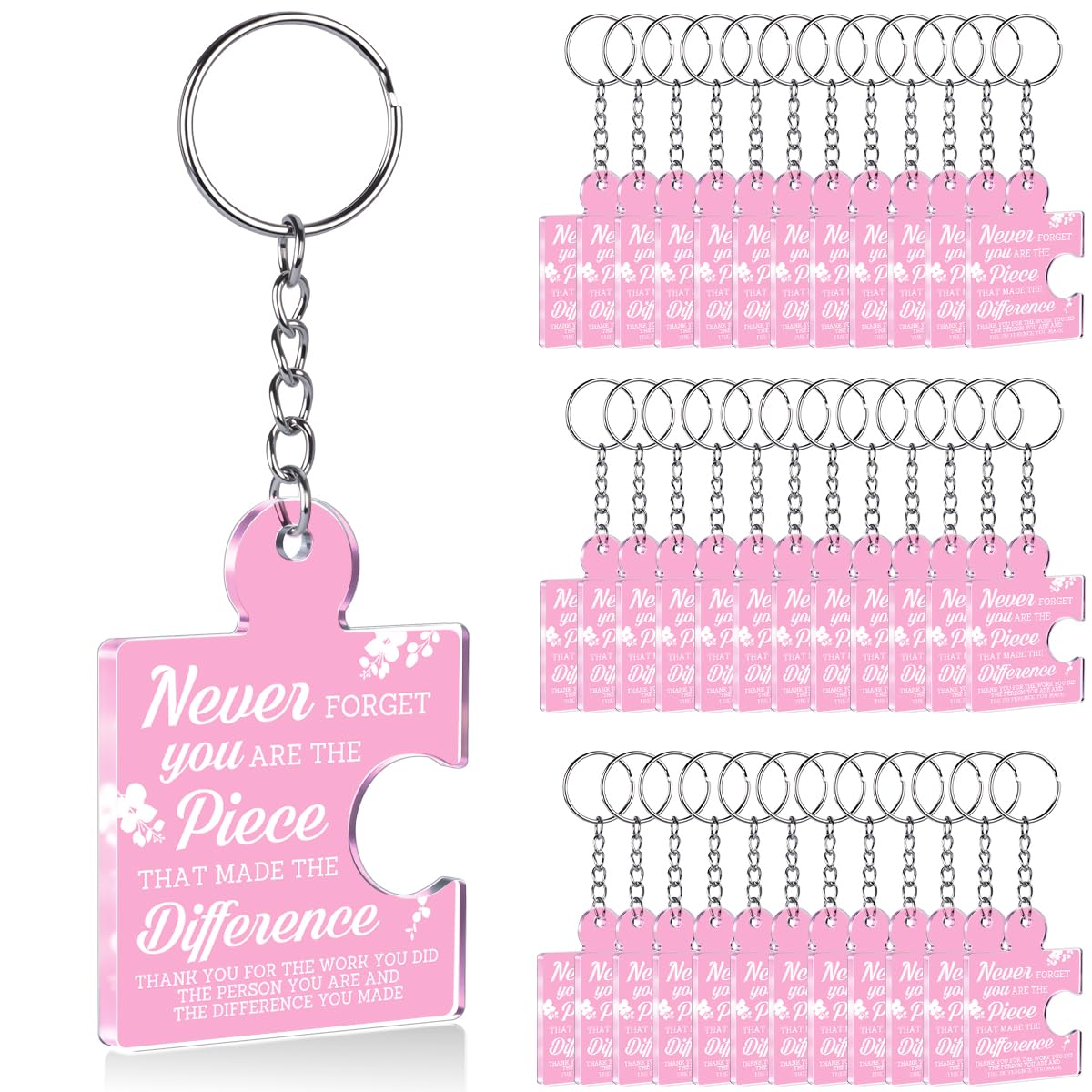 Team Appreciation Gifts Bulk Thank You Keychains for Coworkers