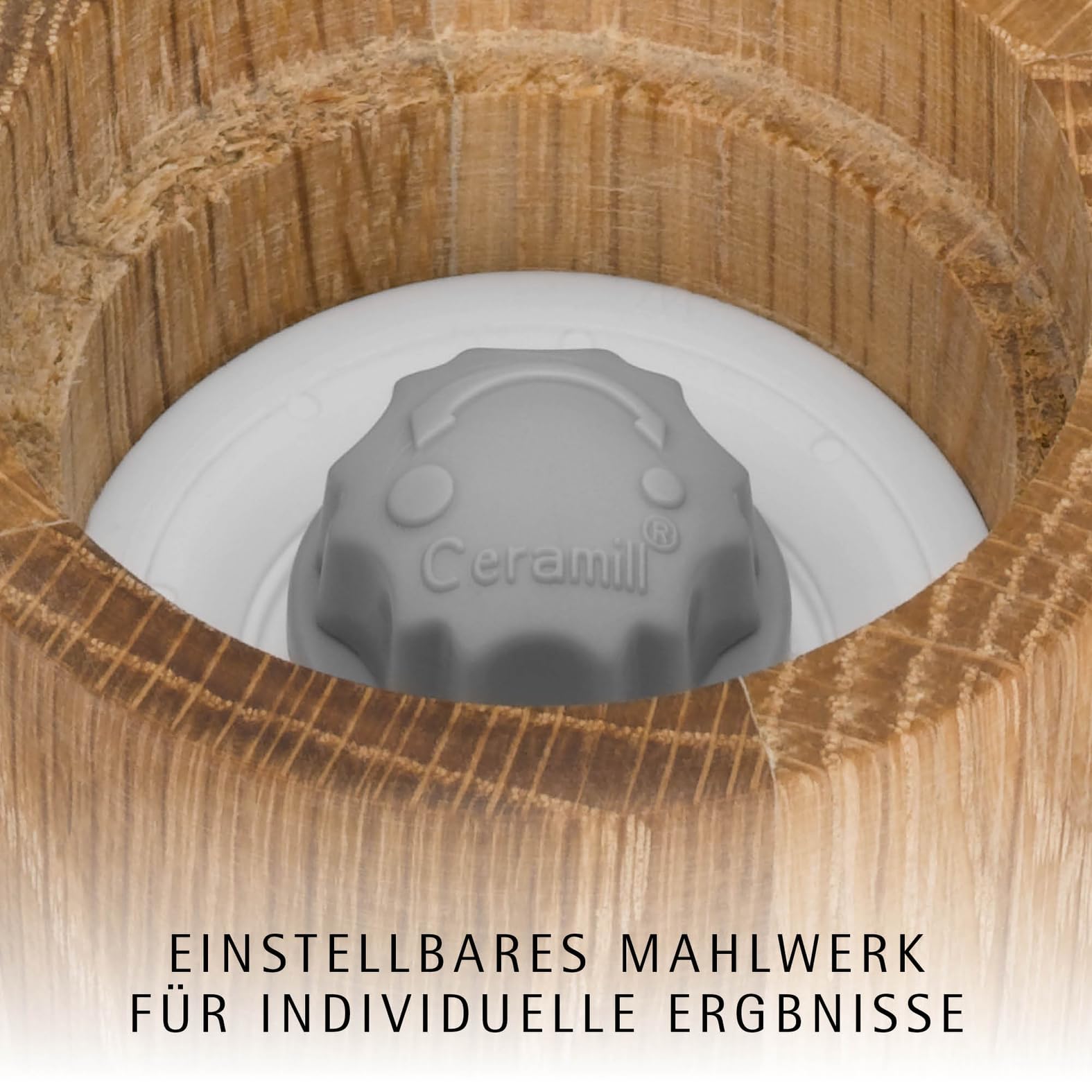 WMF Ceramill Nature Salz und Pfeffermühle Set 2-teilig, Gewürzmühle holz, unbefüllt, für Salz, Pfeffer, Chilli, Salzmühle, Pfeffermühle Holz, Grinder, Keramikmahlwerk