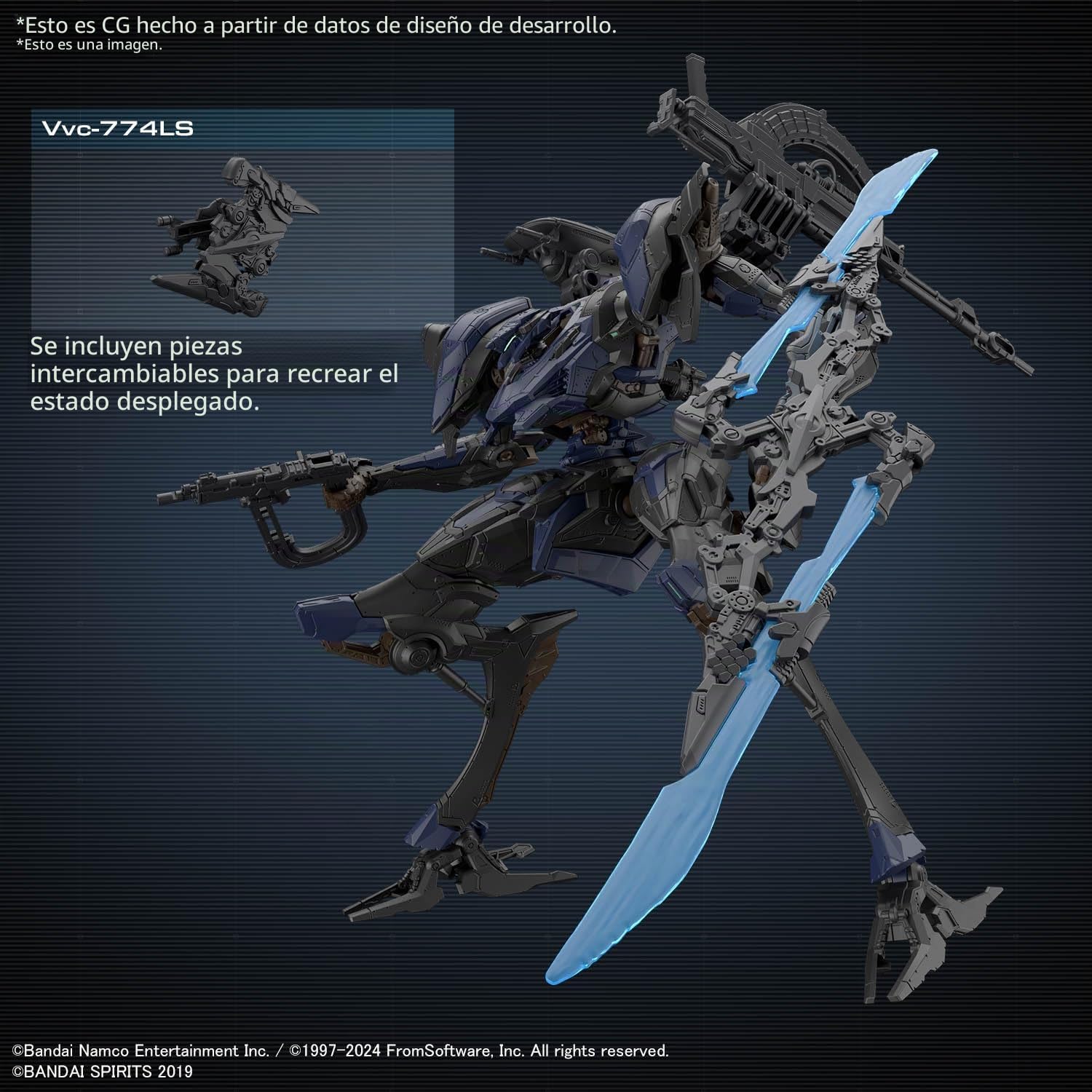 BANDAI Spirits 30 mm blindado Core Vi Fires of Rubicon Schneider NACHTREIHER/40E Steel Haze