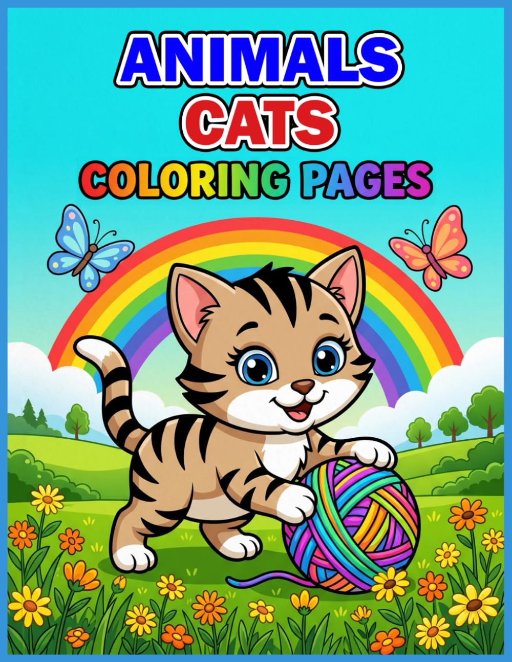 Animals Cats Coloring Book: Adorable Kittens Coloring Book | Fun and Easy Kitten Pages for Kids, Toddlers, and Preschoolers