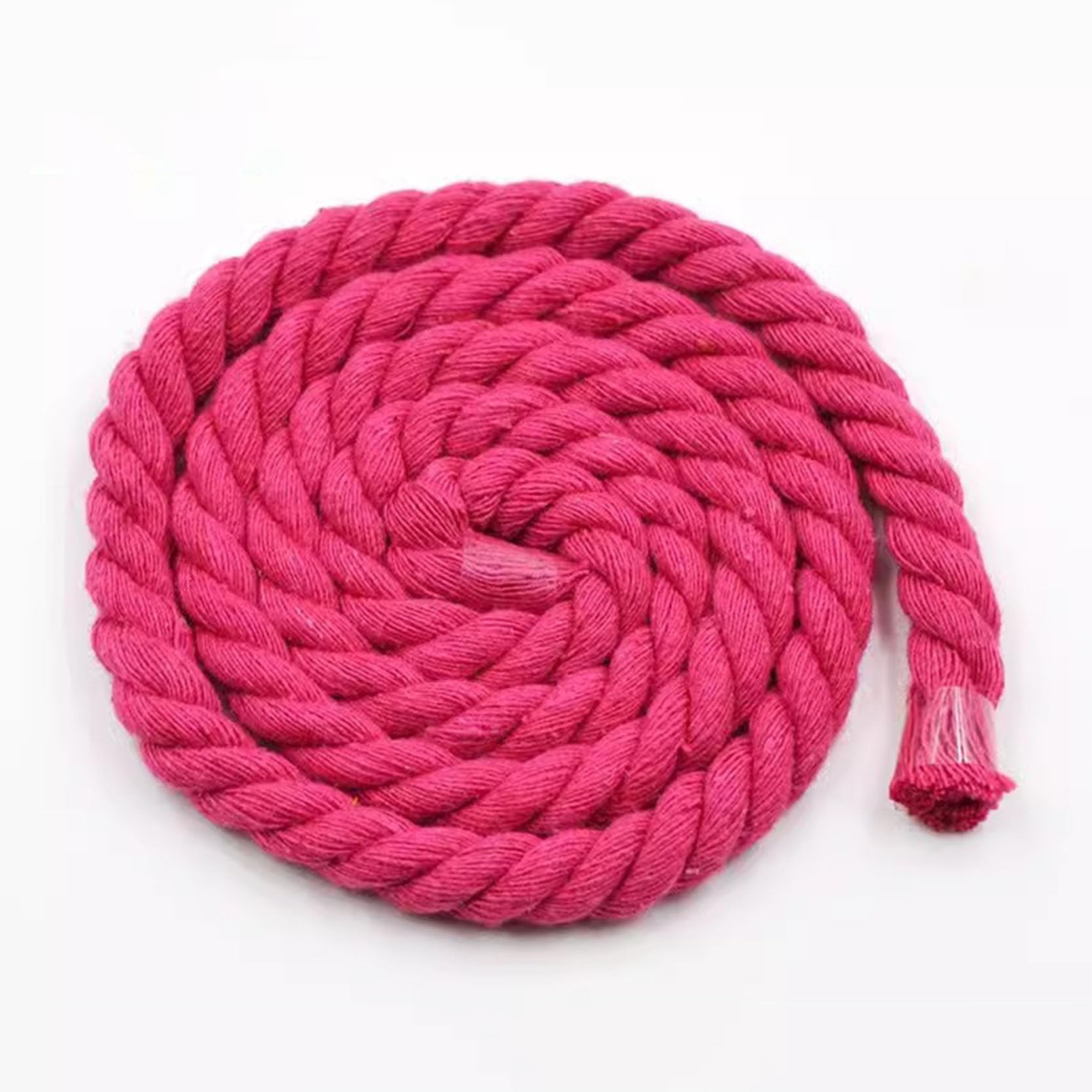 Cuerda de macramé de 8 mm, cuerda de algodón natural colorida, cuerda de macramé de 3 hebras trenzadas, suaves y gruesas, cuerda de 15 m/30 m, cuerda de cubierta para decoraciones de