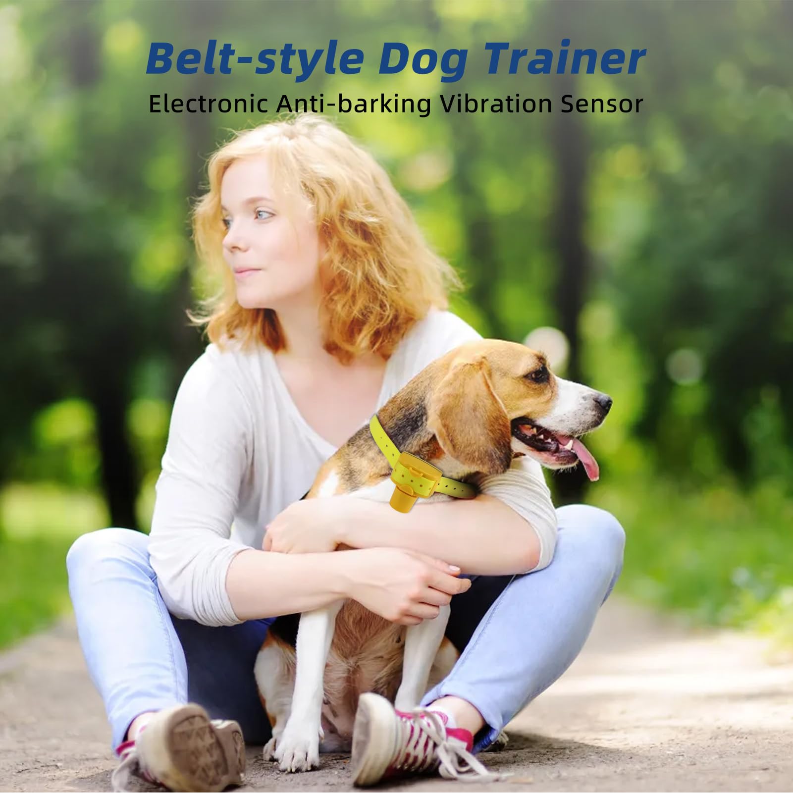 Collare da Addestramento per Cani con Telecomando Advanced Beeper Chien 8 modalità Audio Controllo 1000 M per Cani di Taglia Grande, Materiale PU