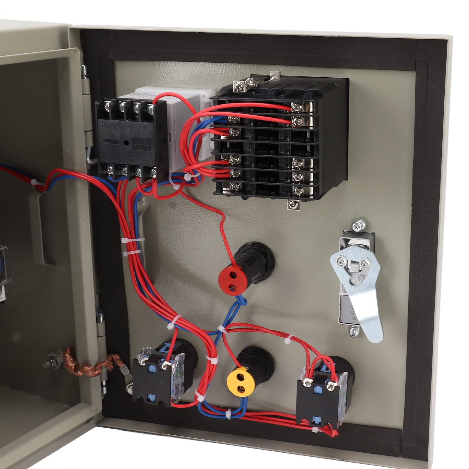 FTVOGUE Sterownik Temperatury PID, Inteligentna Skrzynka Sterownicza z Termostatem z termoparą Typu K, 3 Fazy 380 V AC 7,5 KW 18 A, Cyfrowy PID od 32 do 752 F do Sterowania Ogrzewaniem Przemysłowym