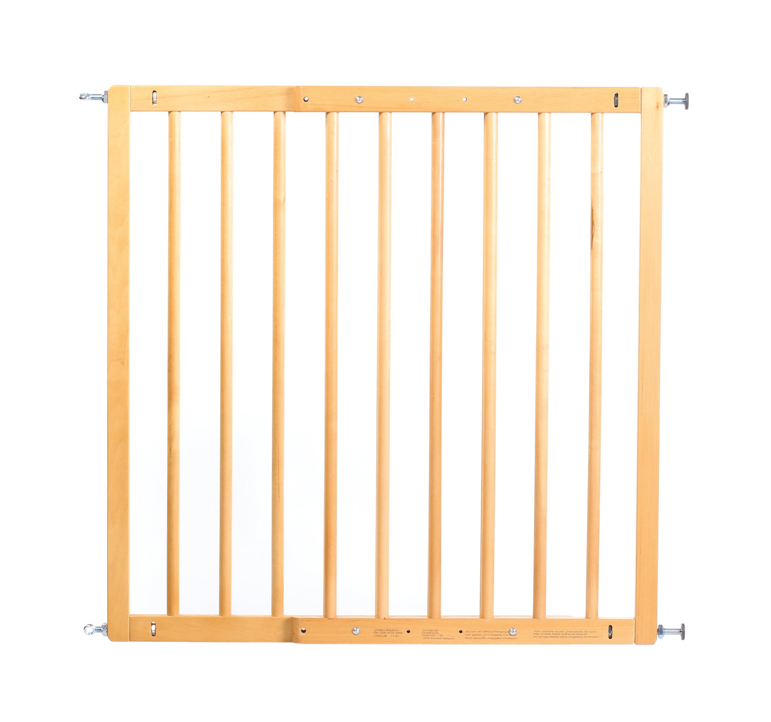 Reer Treppenschutzgitter und Türschutzgitter Basic zum Schrauben, Holz, Stabiler Halt, Durchgangsbreite 65,5-106cm, 46977, Braun, 65,5-106 cm