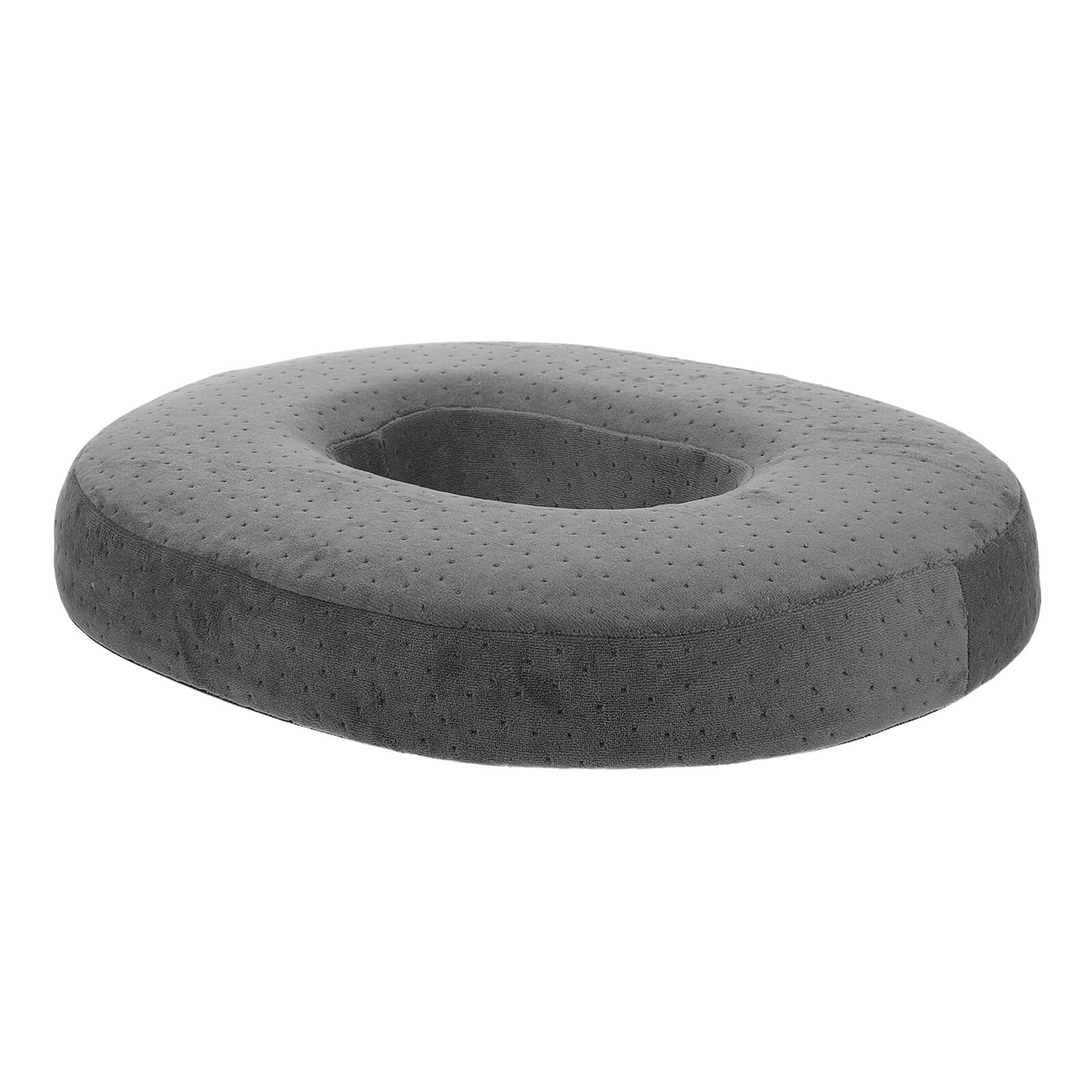 Almohadilla Ergonómica de Espuma Viscoelástica para Asiento de Silla con Orificio Ovalado 43X35X7 CM Cojín de Soporte para Coxis Antiescaras y Transpirable Adecuado para
