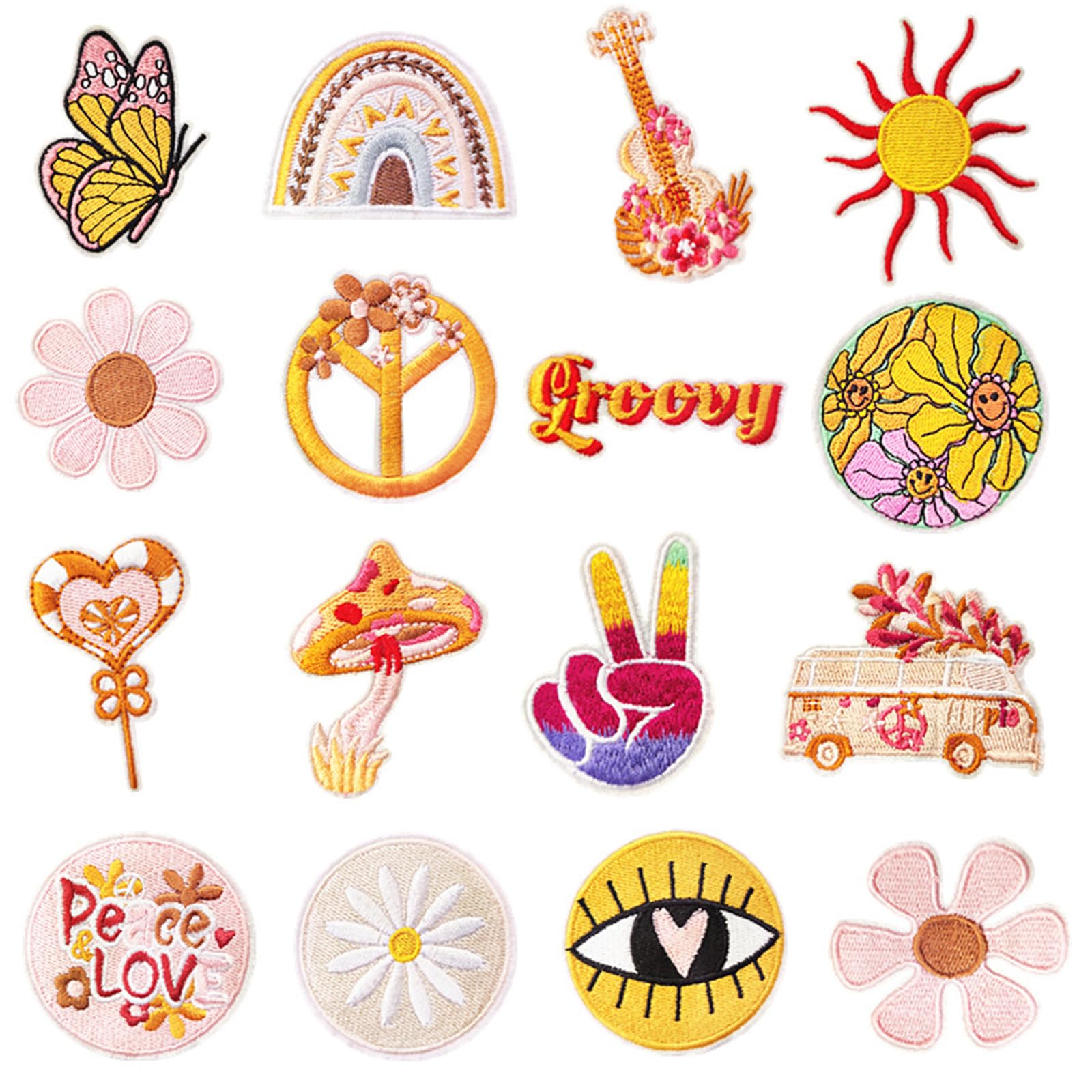 16 Toppe Termoadesive Ricamate Rosa - Per Jeans, Giacche E Zaini - Foto 8