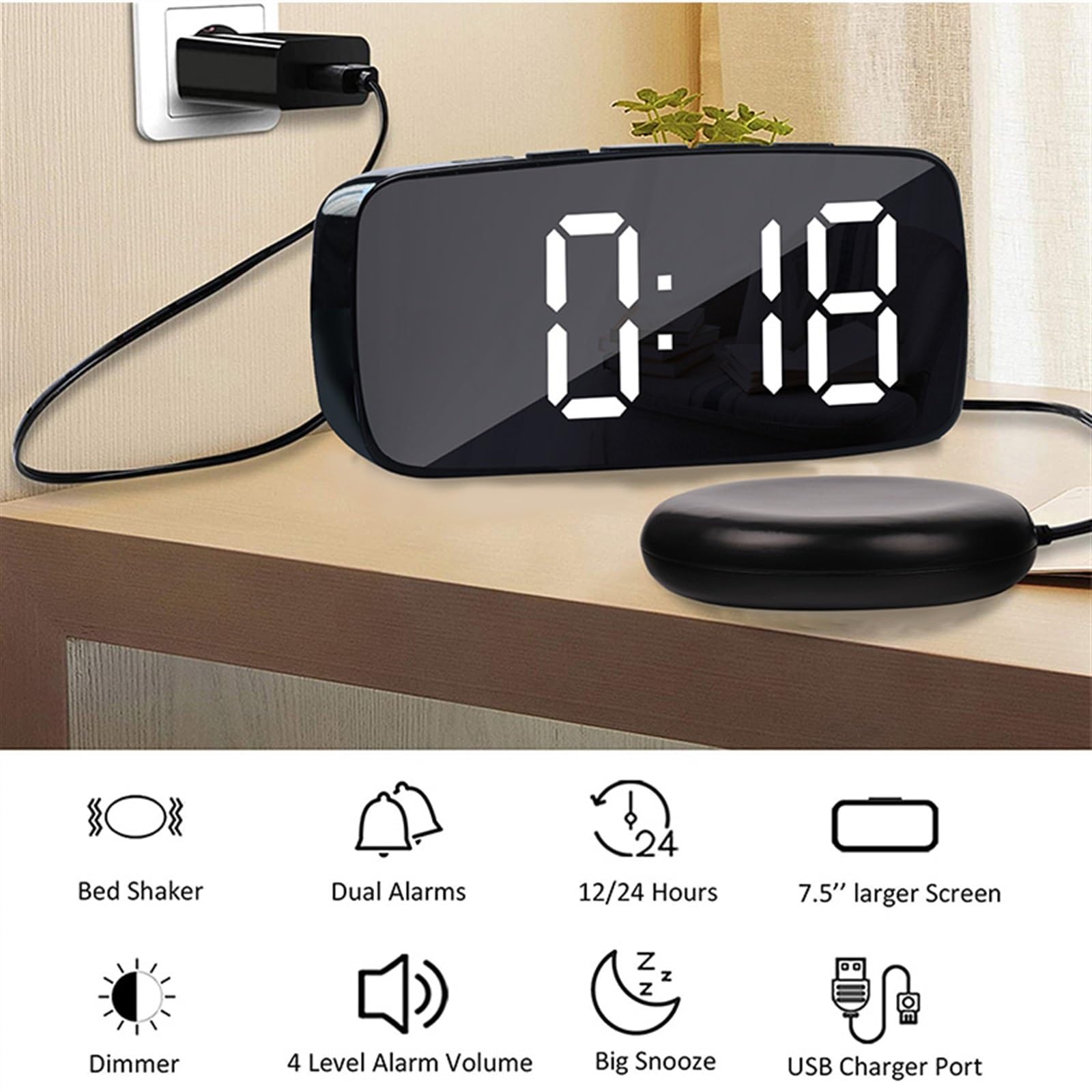 Sveglie rumorose Sveglia Con Letto Shaker Sleeper