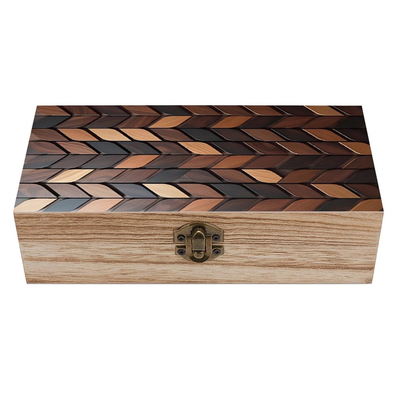 HLBSDM Wooden Vintage Wooden Keepsake Box with Hinged Lid And Locking Clasp, Decorative Storage Box for Jewelry, Trinkets And Small Accessories, Organizer for Home Or Wedding