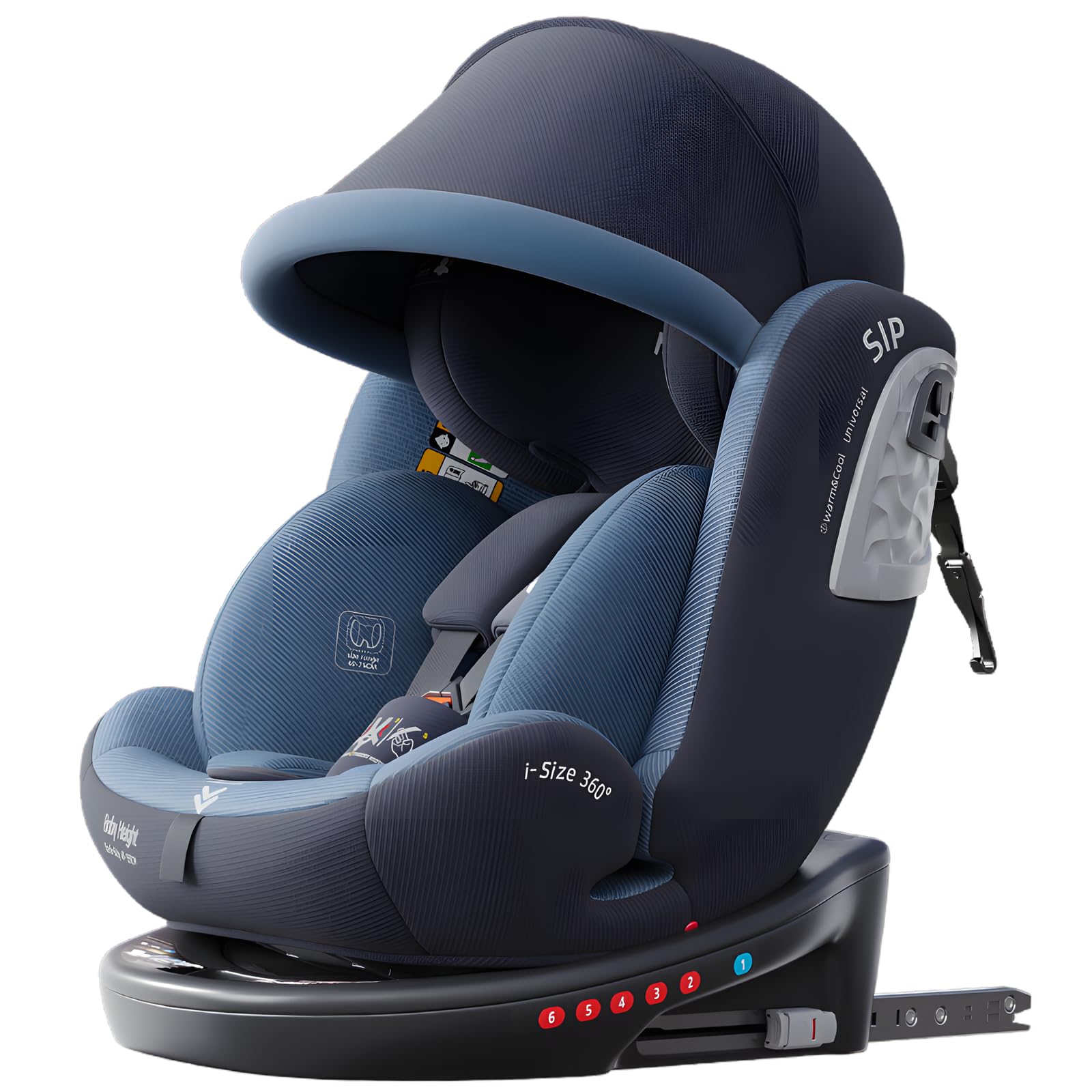 Amazon | Heekin チャイルドシート 360°回転式 ISOFIX固定 ECE R129（i