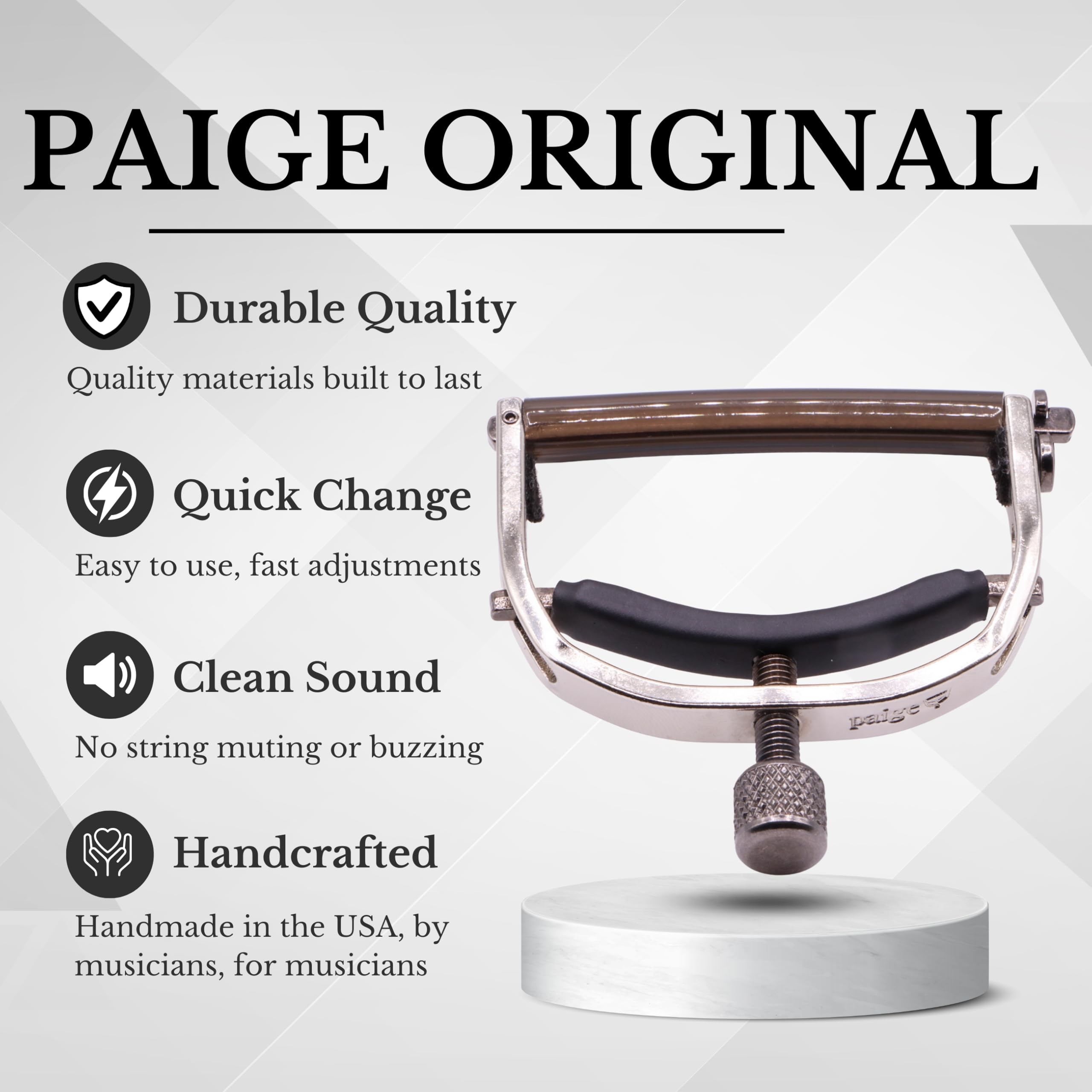 Paige™ Oryginalny Capo P-6N - gitara elektryczna - 6-strunowa - wykończenie: satynowy nikiel