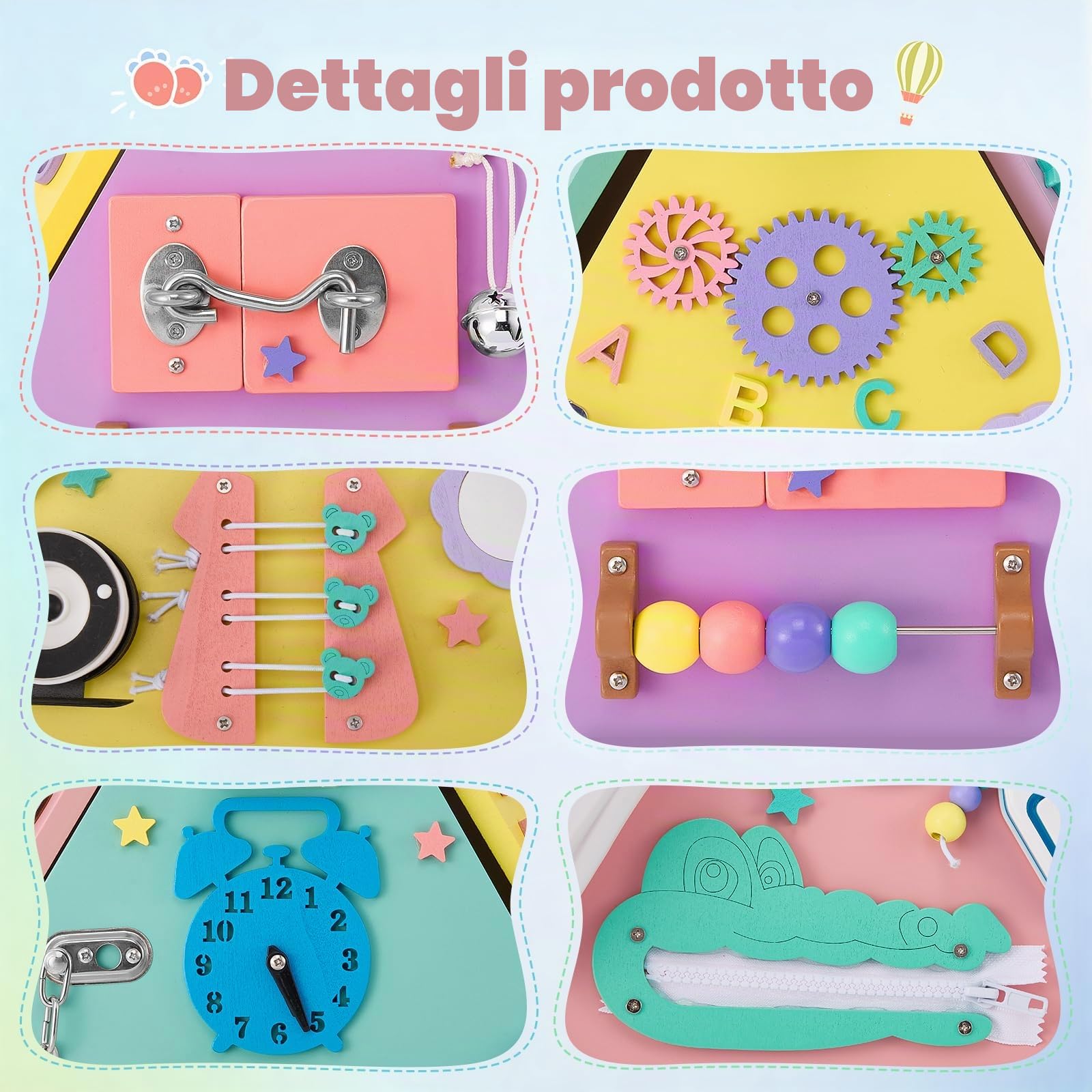 Bambini Montessori Giocattoli Occupato Consiglio per Bambini Bambini Forma Piramide Cubo Giocattolo Educativo