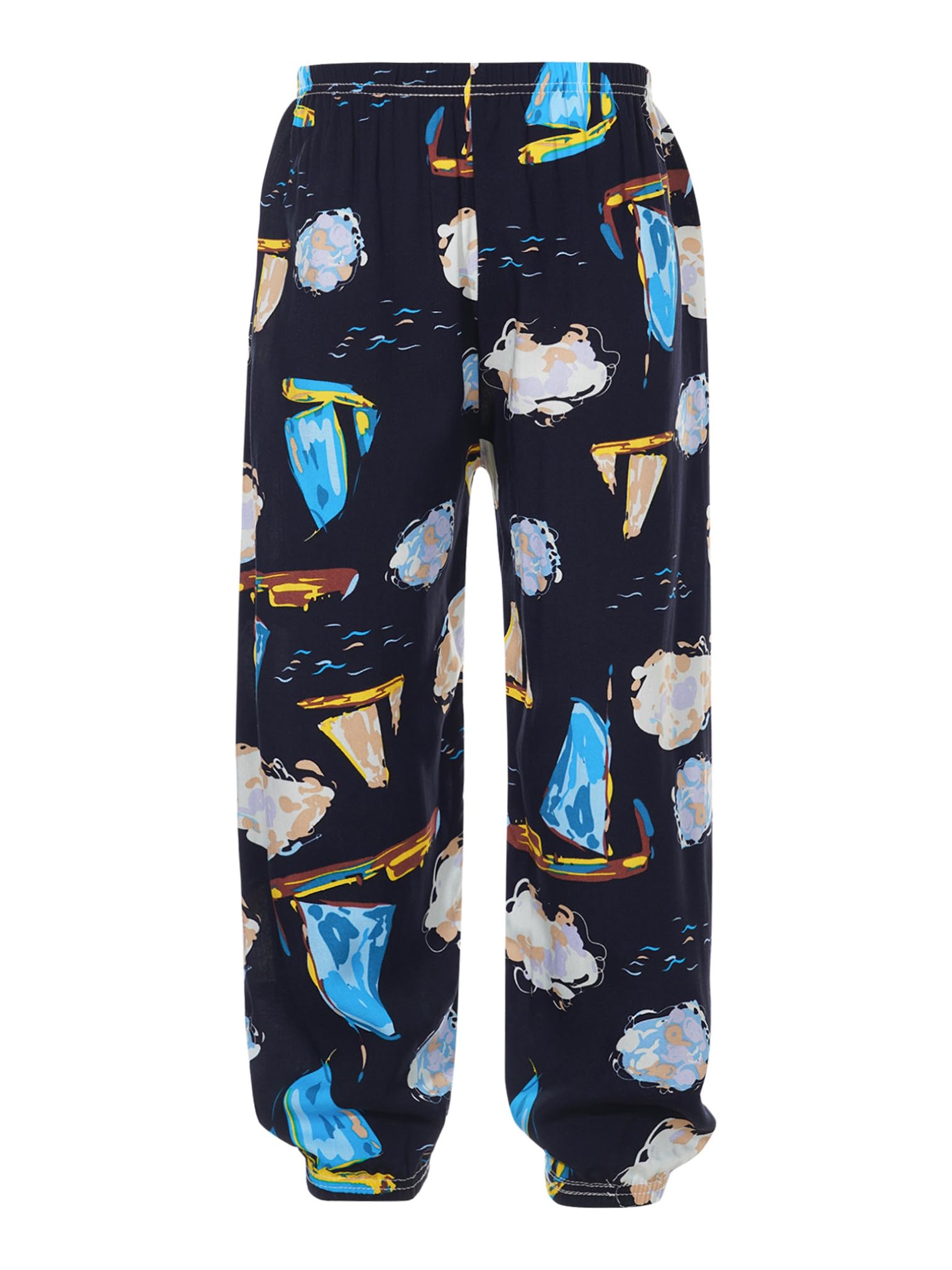 easyforever Kids Boys Girls Flower Leaf Elephant Geometry Pattern Trousers Yoga Hippie Sport Harem Pants Beach Bloomers Type C 9-10 Years