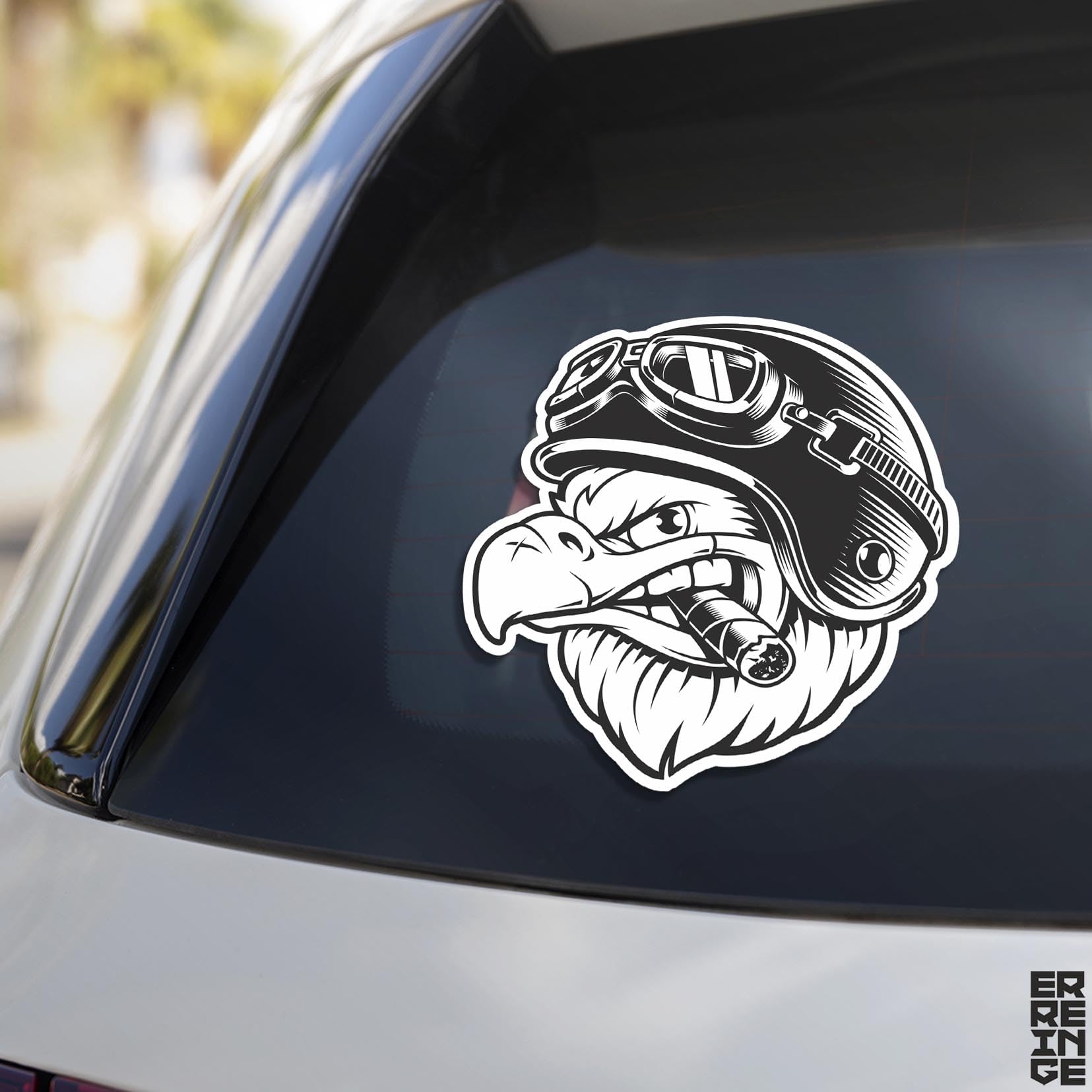 ERREINGE - Adesivo 12 cm CARLINO - Sticker PVC | Decal compatibile per Auto, Moto, Scooter, Casco, Laptop, Camper, Cofano, Bici