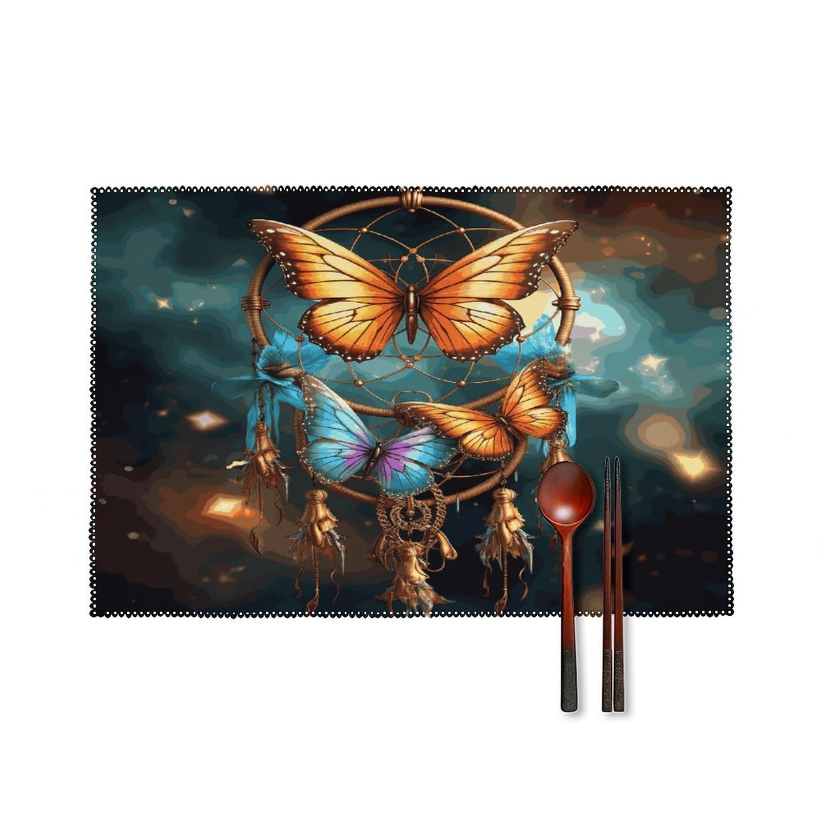 Fodpand Style Dream Catcher Butterfly Placemats Set Of 4 Place Mats Table Mats
