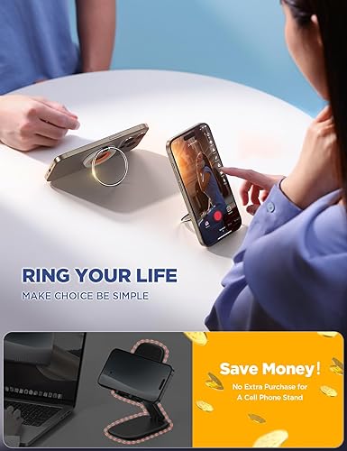 Miniatura 3 de JOYROOM Magsafe - Soporte magnético de 3 generación para teléfono Magsafe (vista de 180), anillo magnético para teléfono Magsafe, regalo de San