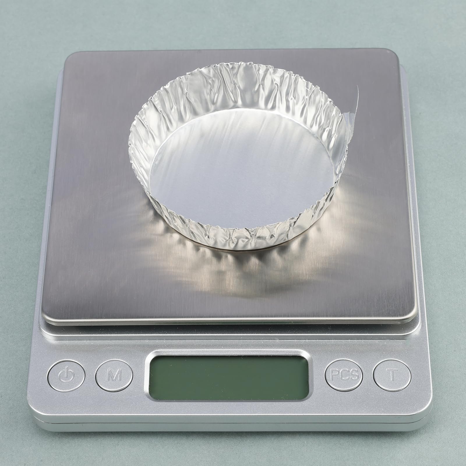 stonylab Coupelles de Pesée en Aluminium Jetables avec Poignées, Coupelles de Pesée pour Poudres et Liquides, 100 Pièces, pour Expériences Chimiques, Moyenne