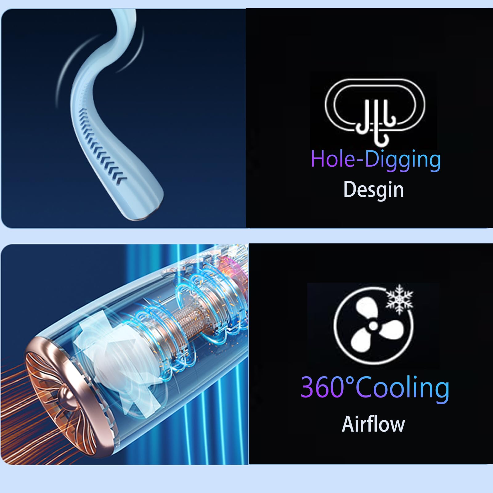 Amazon | 首掛け扇風機 ネッククーラー 一秒冷却【2024年新版＆冷感首