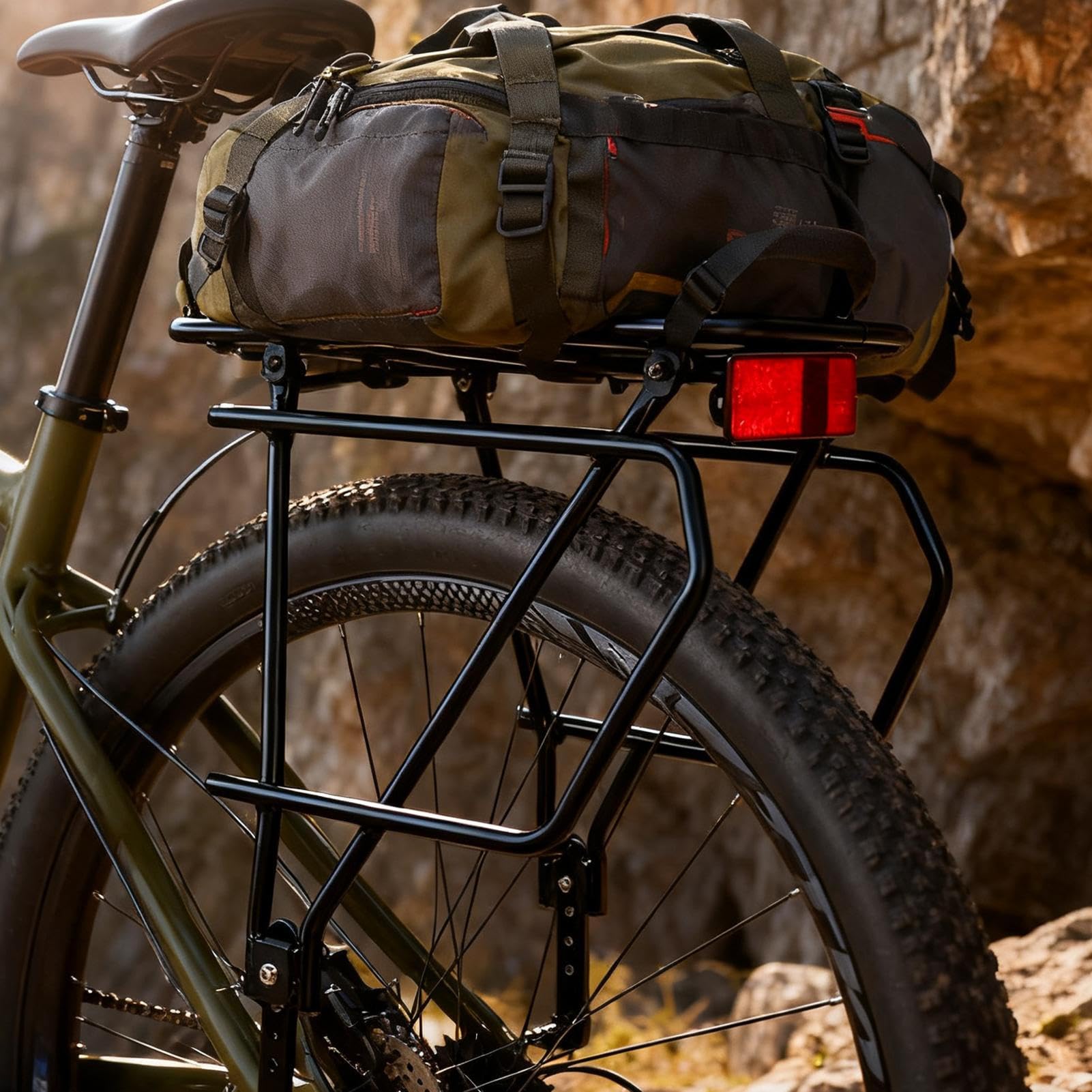 Portapacchi Posteriore Bici Borsa Telescopica Ad Alta Portata