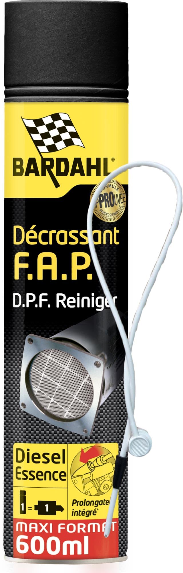 Bardahl Nettoyant FAP 600ml BARDAHL + Buse d'injection pour automobile amateurs