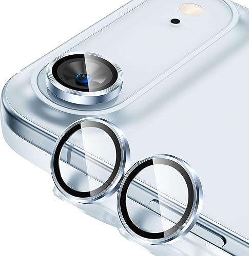 Miniatura 8 de Tensea Protector de lente de cámara para iPhone 17, cubierta de cámara de vidrio templado 9H protector de pantalla, transparente HD, anillo
