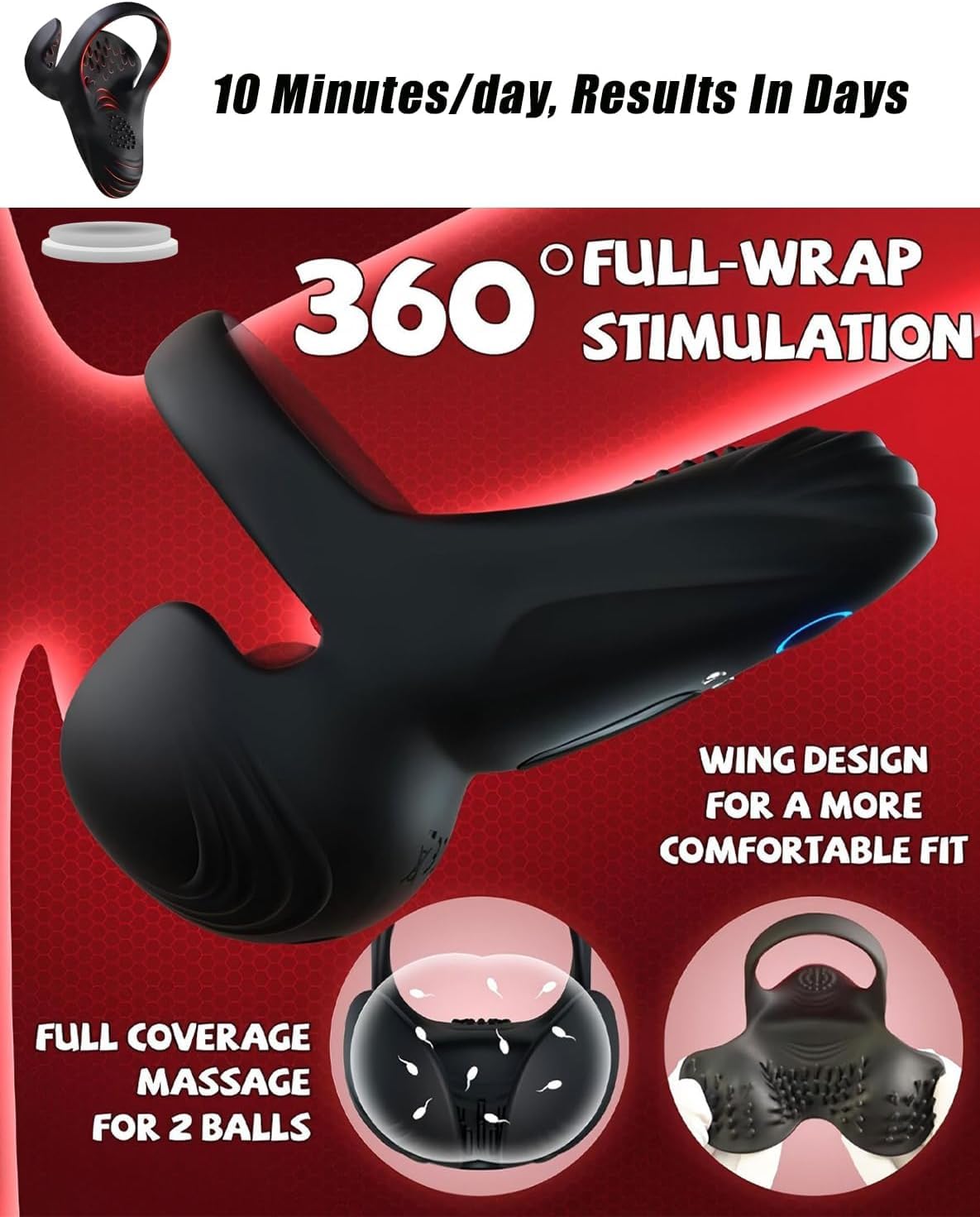 KORVEN PRO Appareil de Massage à Vibration 5 en 1, Télécommande Sans Fil, Recharge USB Rapide, Étanche et Facile à Nettoyer, Appareil de Relaxation à Domicile