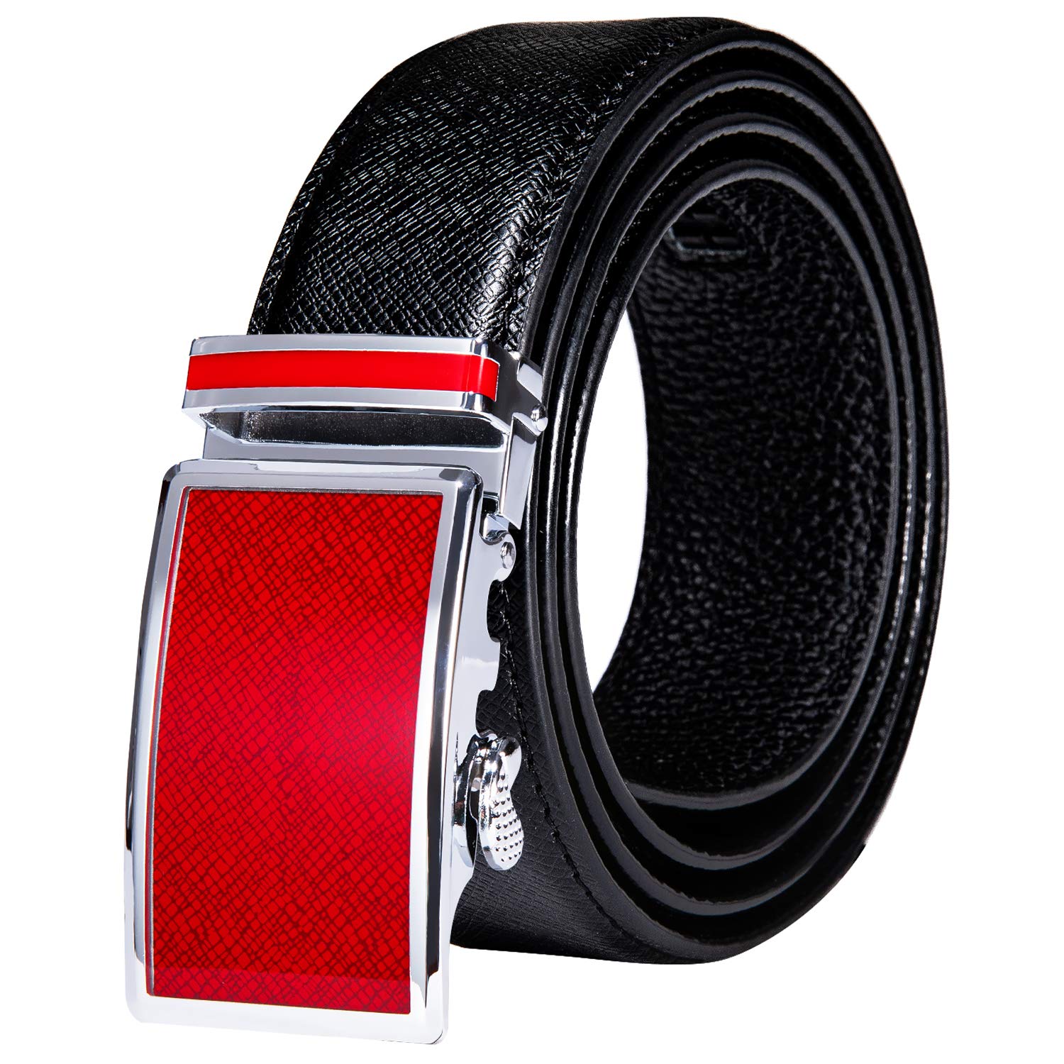 Dubulle Men's Ratchet Belt Gold/Black/Red/Green/Blue/White Automatic Buckle Business Casual Belt Gift - Adjustable Fit