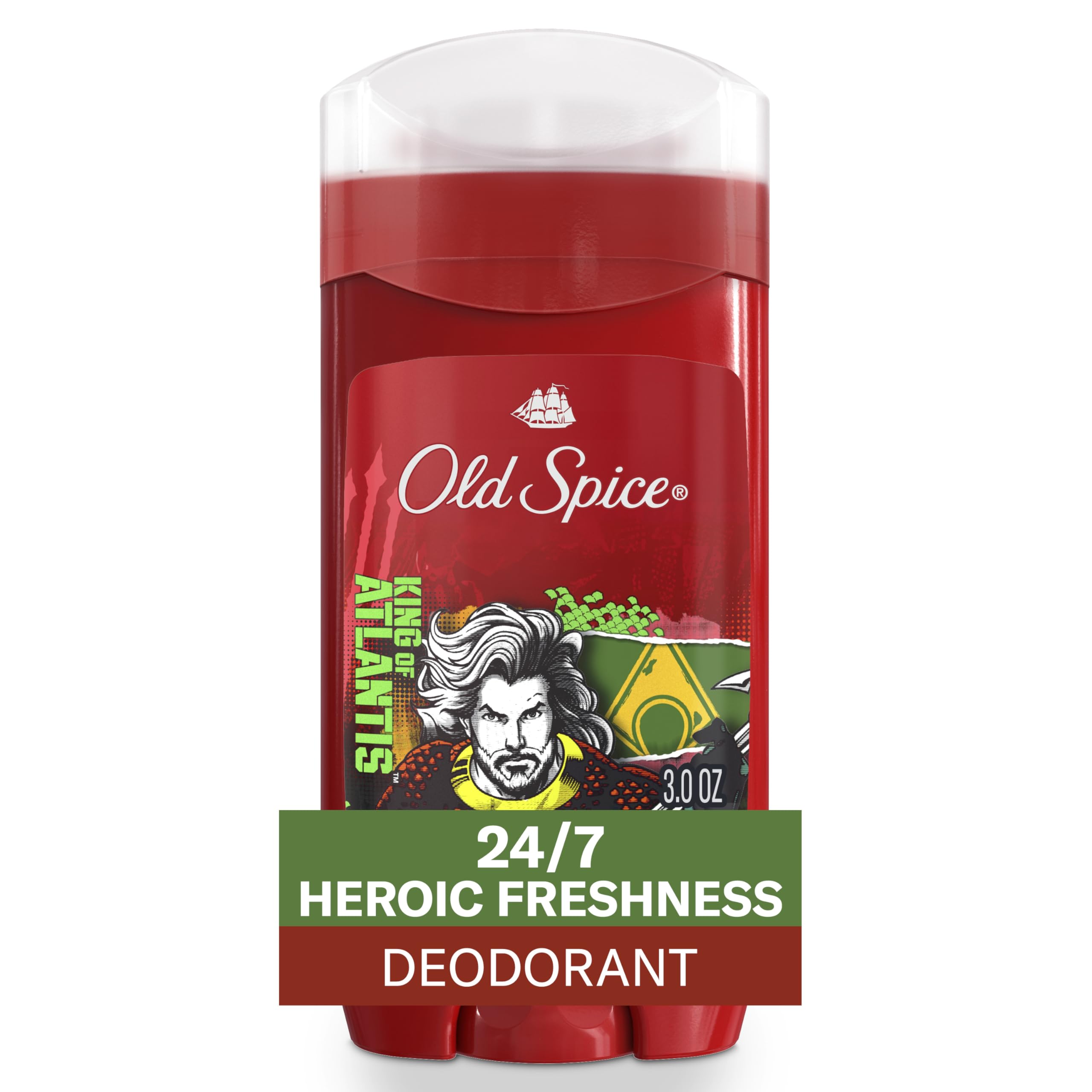 Old Spice Aluminum Free Deodorant for Men 24 7 Freshness Long Lasting Protection Smell Like a Hero Aquaman