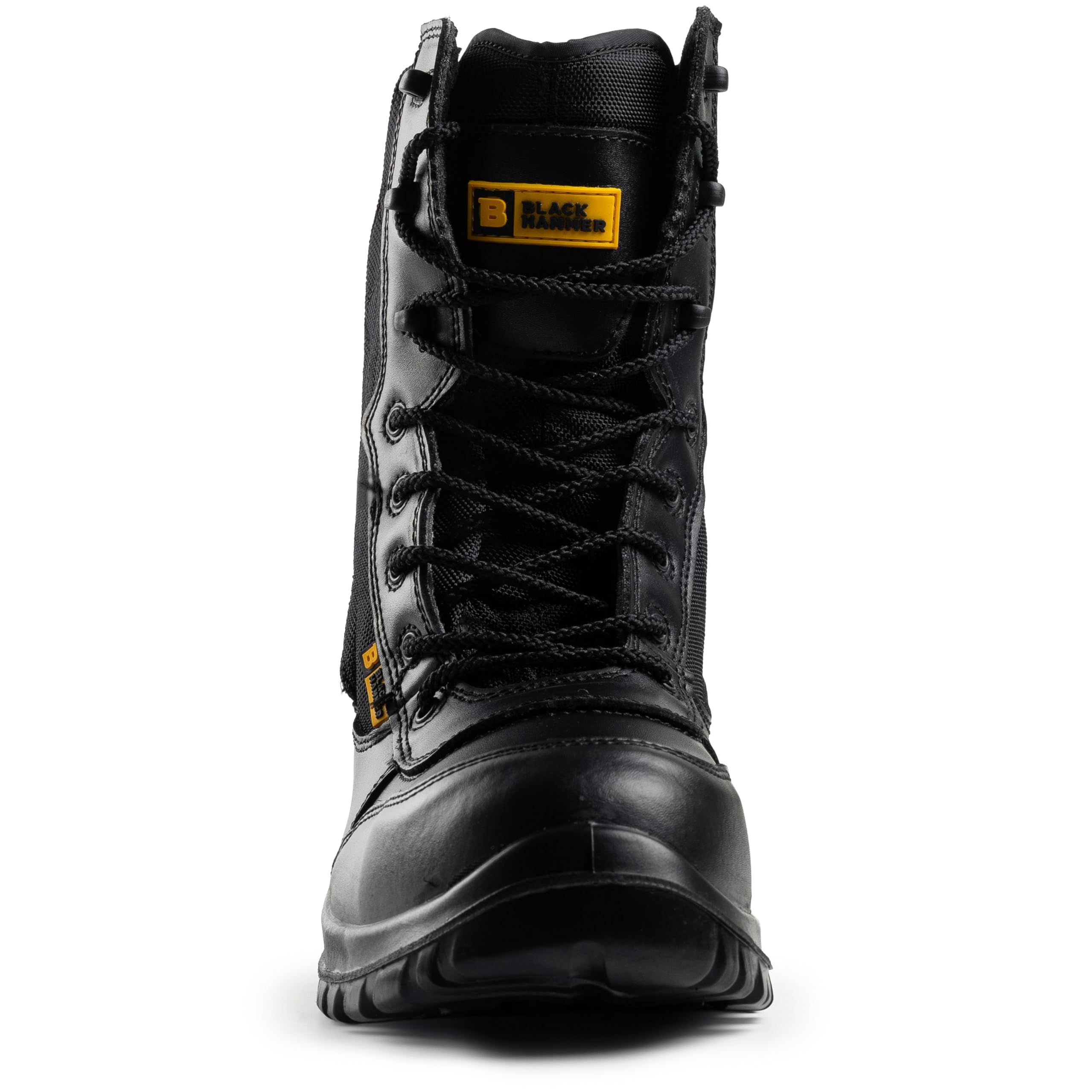 BLACK HAMMER Stivali di Sicurezza in Pelle da Uomo con Puntale in Composito S2 SRC Impermeabili Esercito Militare per Combattere Camminare Cerniera di per Lavorare 9999