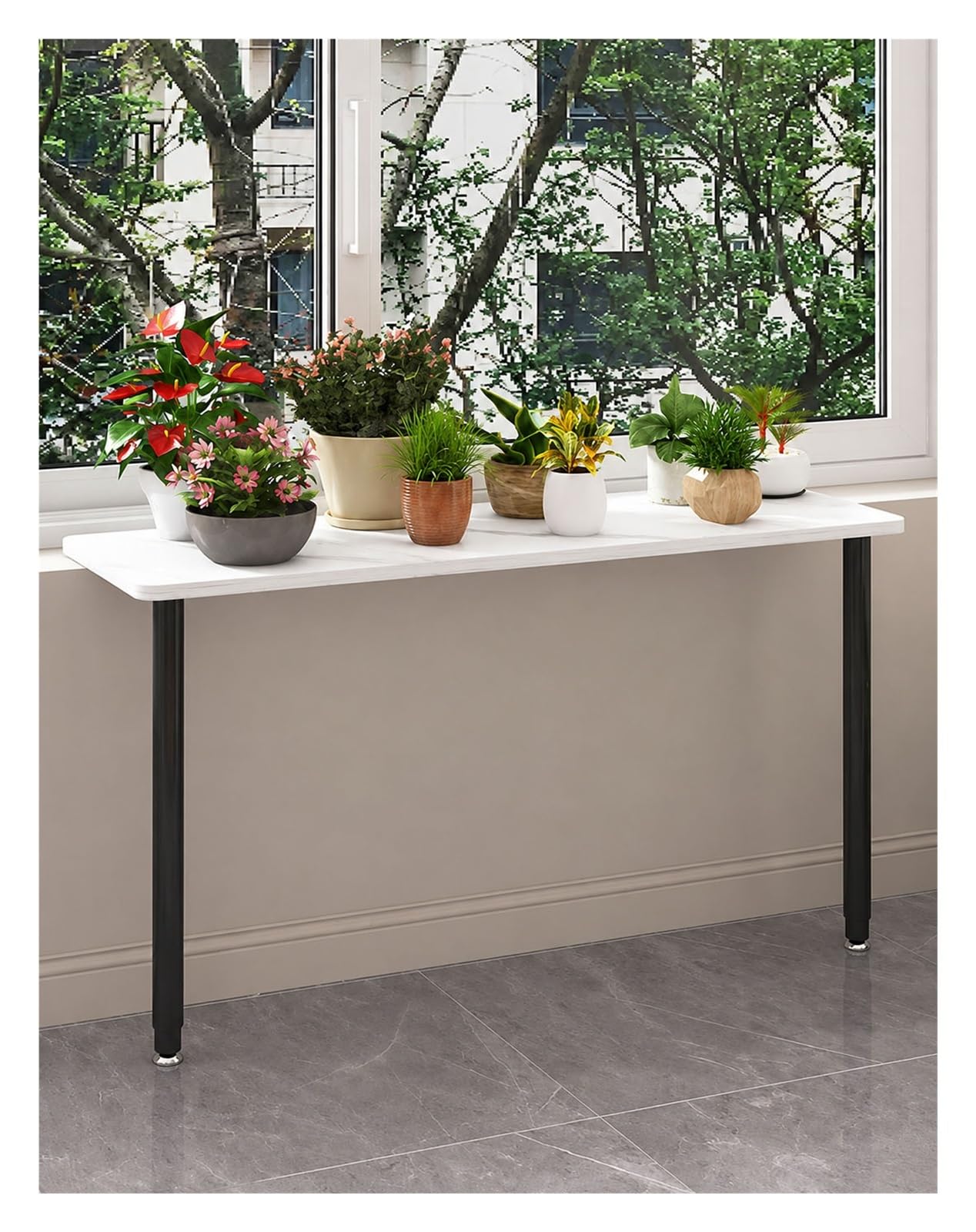 Étagère rebord fenêtre noire 80x25cm réglable sans perçage pour chat et plantes