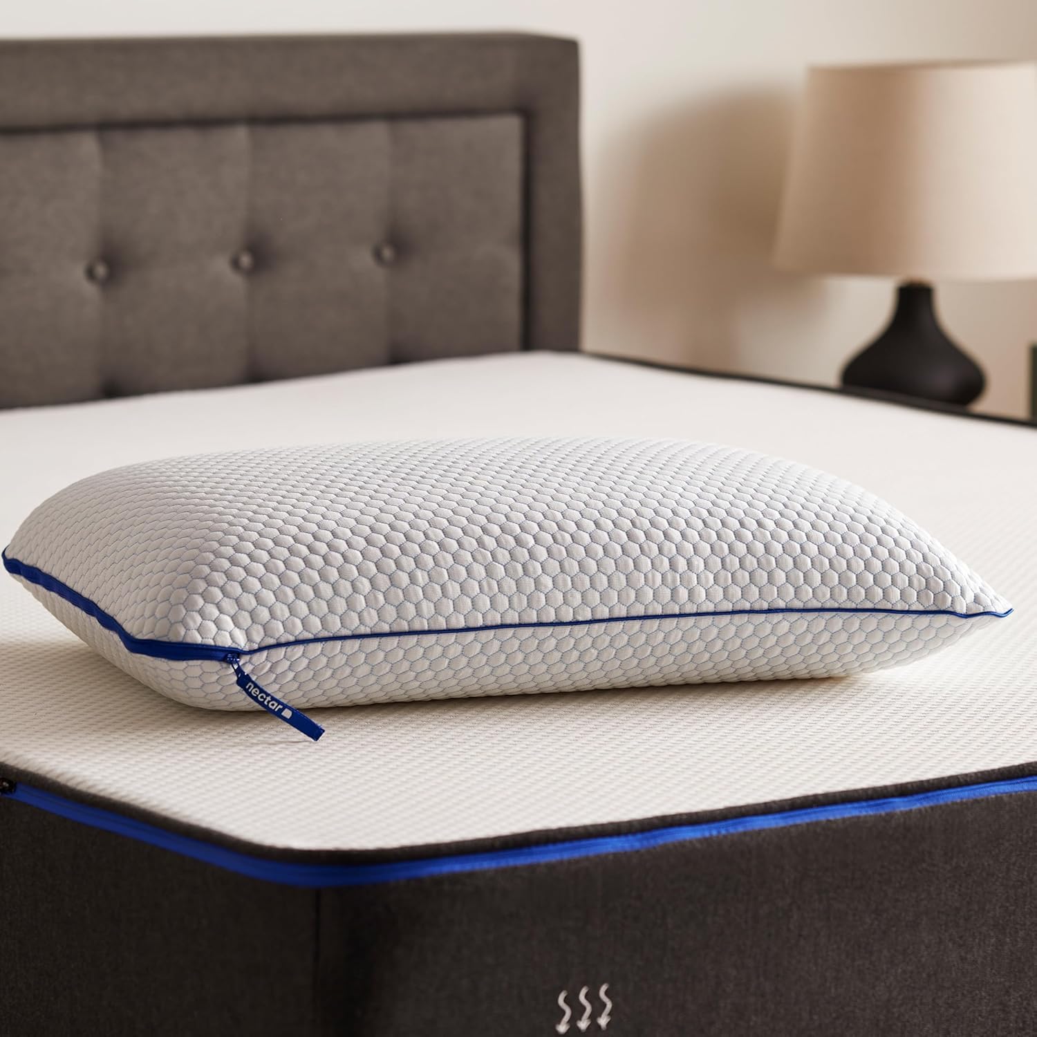 Nectar Tri-Comfort Cooling King Pillow - Adjustable Support & Firmness - Cooling Cover - Pressure Relief - Helps Reduce Neck Pain - Premium Memory Foam & Microfiber Down Alternative