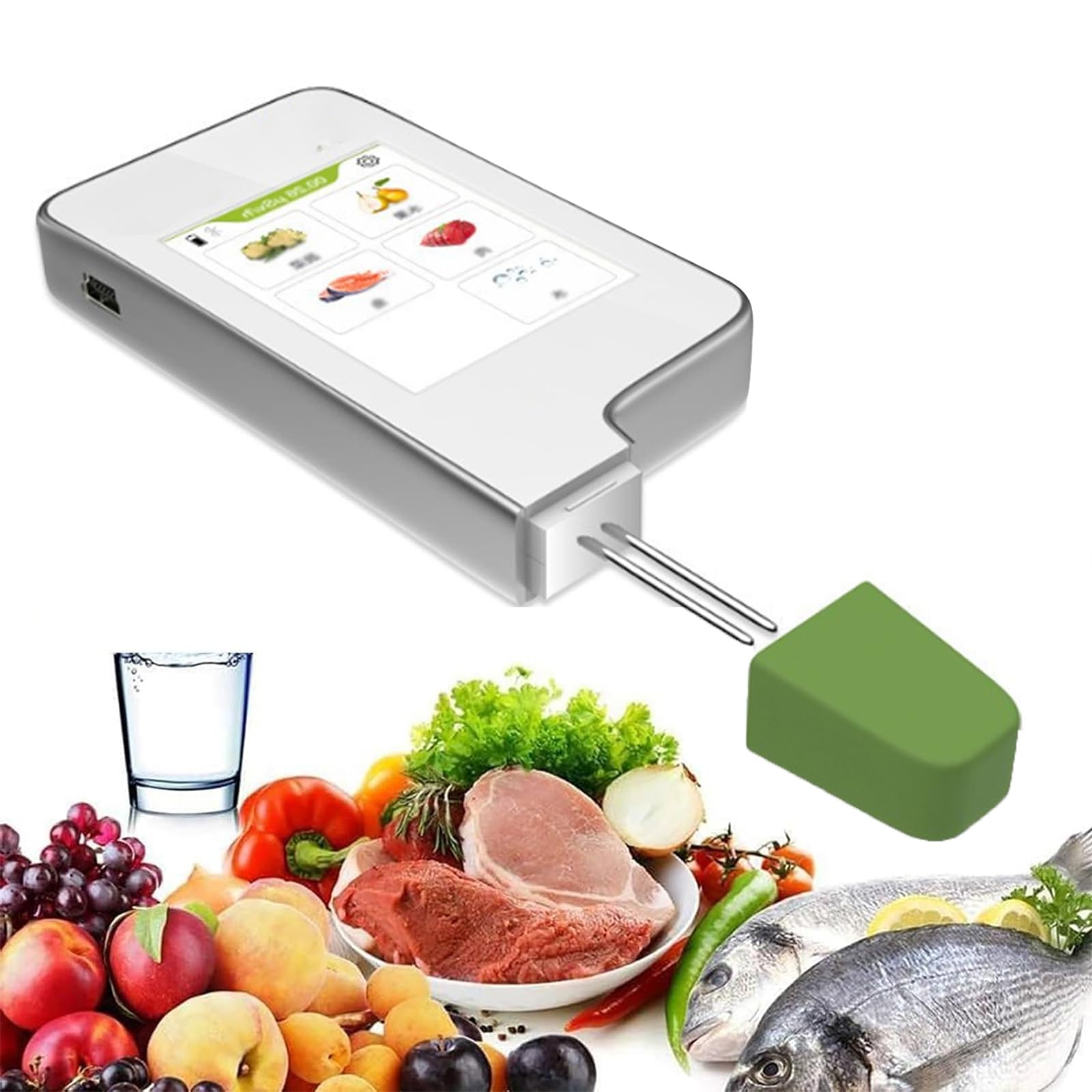 Tester portatile per residui di pesticidi, rilevatore di sicurezza alimentare per frutta, verdura, carne e acqua, strumento di test per nitrati da 0 a 9999 mg/kg, per uso domestico