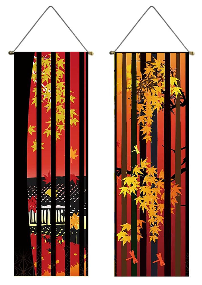 Amazon.co.jp: next.design タペストリー 掛け軸 紅葉 もみじ