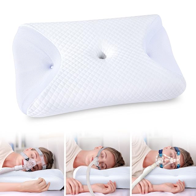 HOMCA CPAP Pillow for Side Sleeping CPAP Nasal Pillows for All CPAP Masks Users to Reduce Air Leaks