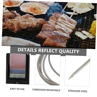 Wireless Remote Grill Thermometer with Large Backlit LCD Instant Read Digital Meat Thermometer for Bbq Oven Smoker Pre Programmed Temperature Alerts Feet Range Timer Alarm