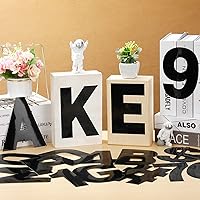 Vista 2 de 184 Piezas Calcomanías de Letras de Vinilo Grandes de 6" Alfabeto Grande Números y Símbolos Calcomanías Autoadhesivas Removibles Calcomanías