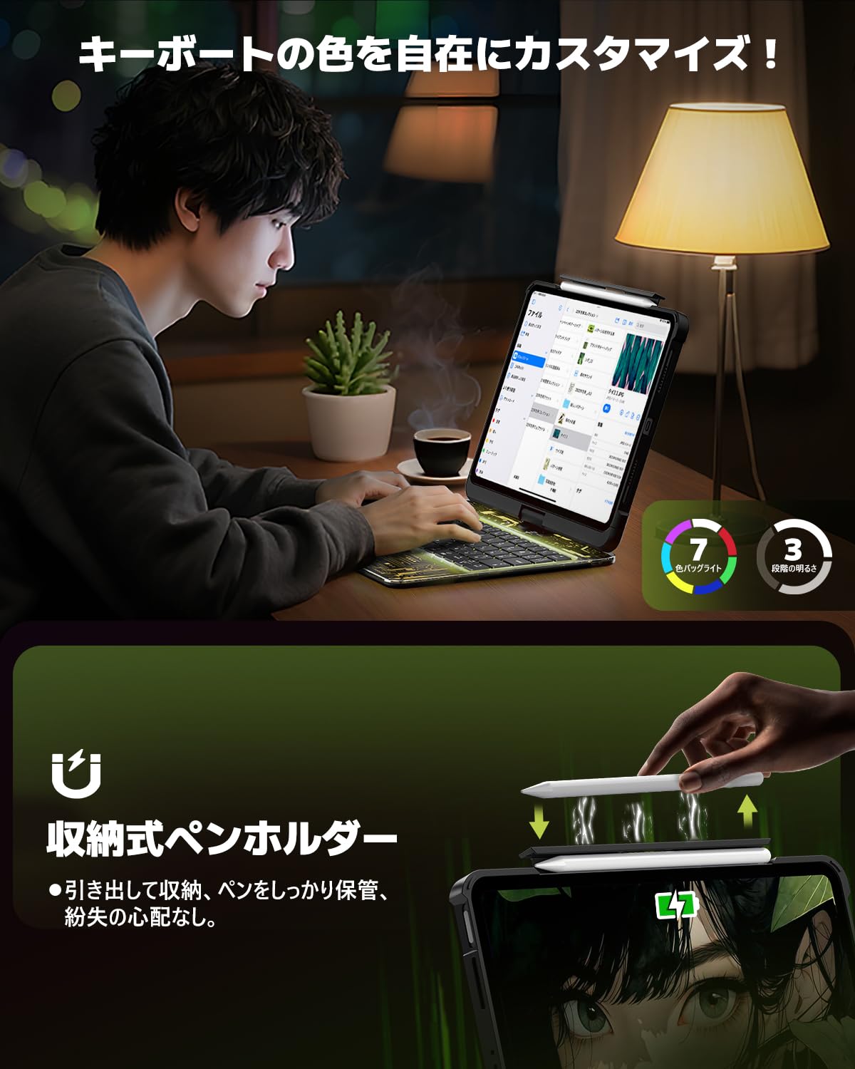 Amazon.co.jp: DODOLIVE iPad用 キーボードケース Pro 12.9 インチ第3