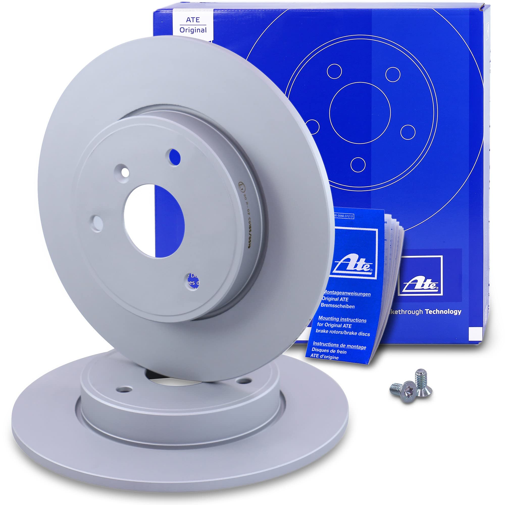 ATE Set di freni asse anteriore +dischi freno anteriori ¯ 280mm pieni e pastiglie freno anteriori Compatibile con SMART CABRIO, CITY-COUPE, CROSSBLADE, FORTWO Cabrio, ROADSTER