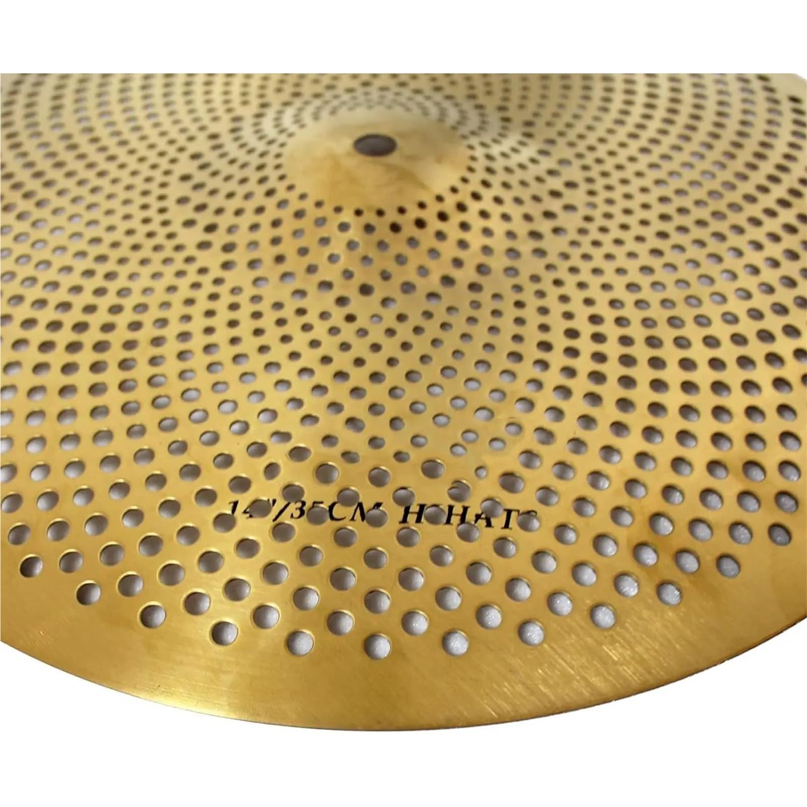 Trommelbecken Hihats-Becken Mit Geringer Lautstärke 14-Zoll-Übungs-Dämpferbecken Für Schlagzeug(Golden)