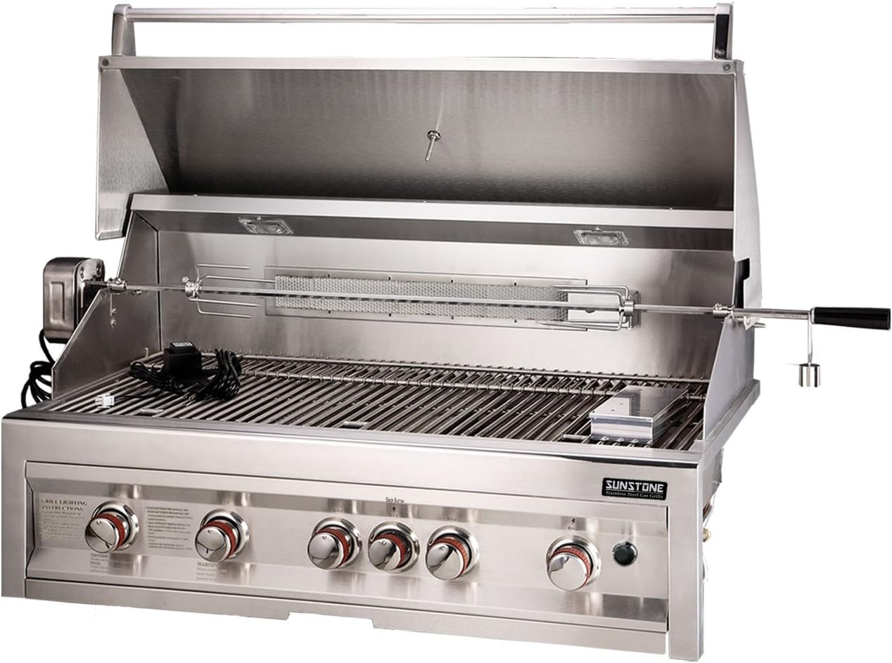 SUNSTONE SUN5B-IR-LP 5-Burner 42-Inch Infrared Propane Gas Grill