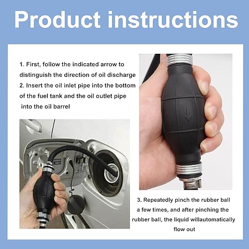 Miniatura 5 de Tnisesm Conjunto de línea de combustible de 516 pulgadas, manguera de línea de combustible trenzada de nailon NBR, motor fuera de borda marino, para