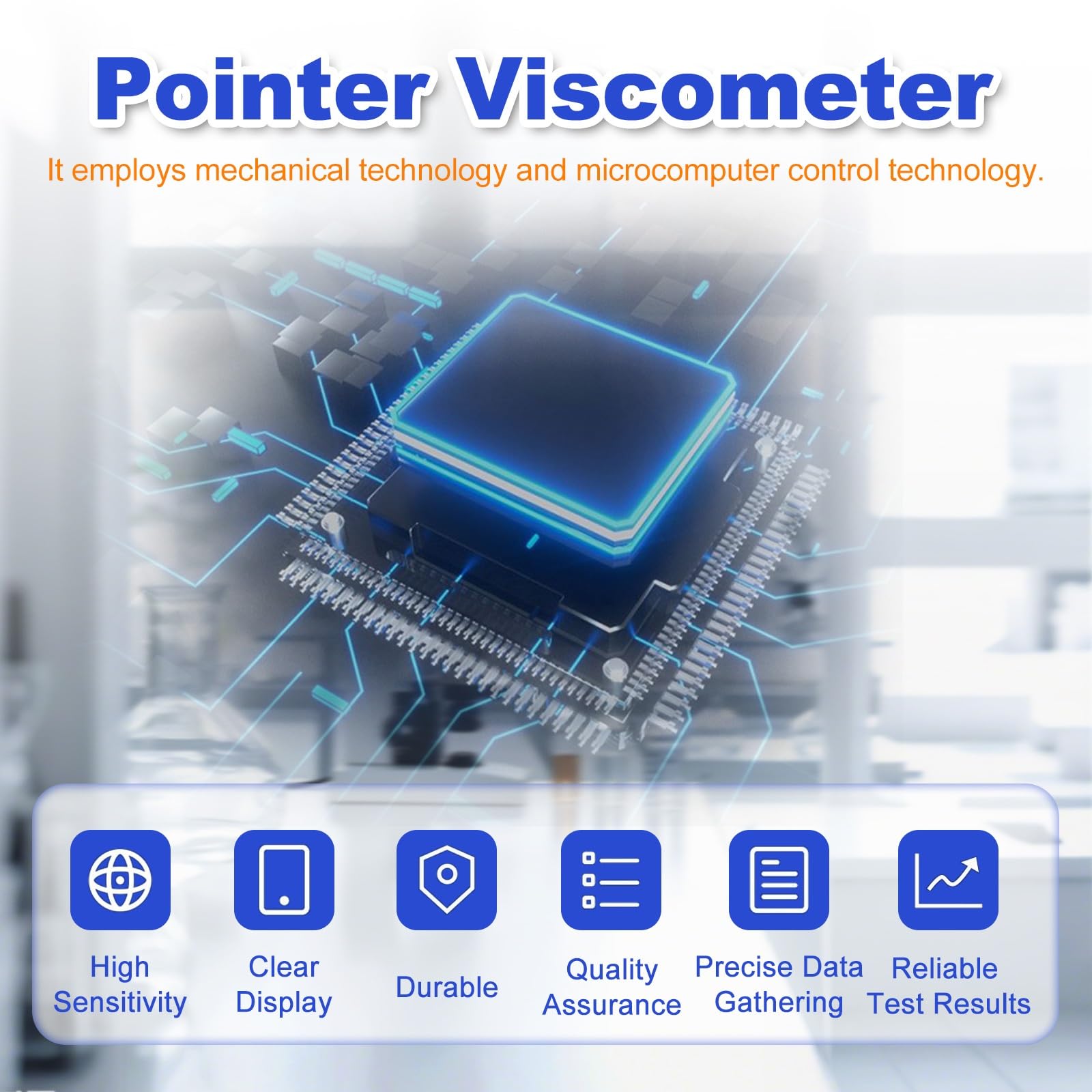 Medidor De Viscosidad, Viscosímetro Puntero, Newton Viscosímetro, 4 Rotores, Precisión ±5%, Ideal Para Pruebas 1-100.000 Mpa.S Y Control De Laboratorio